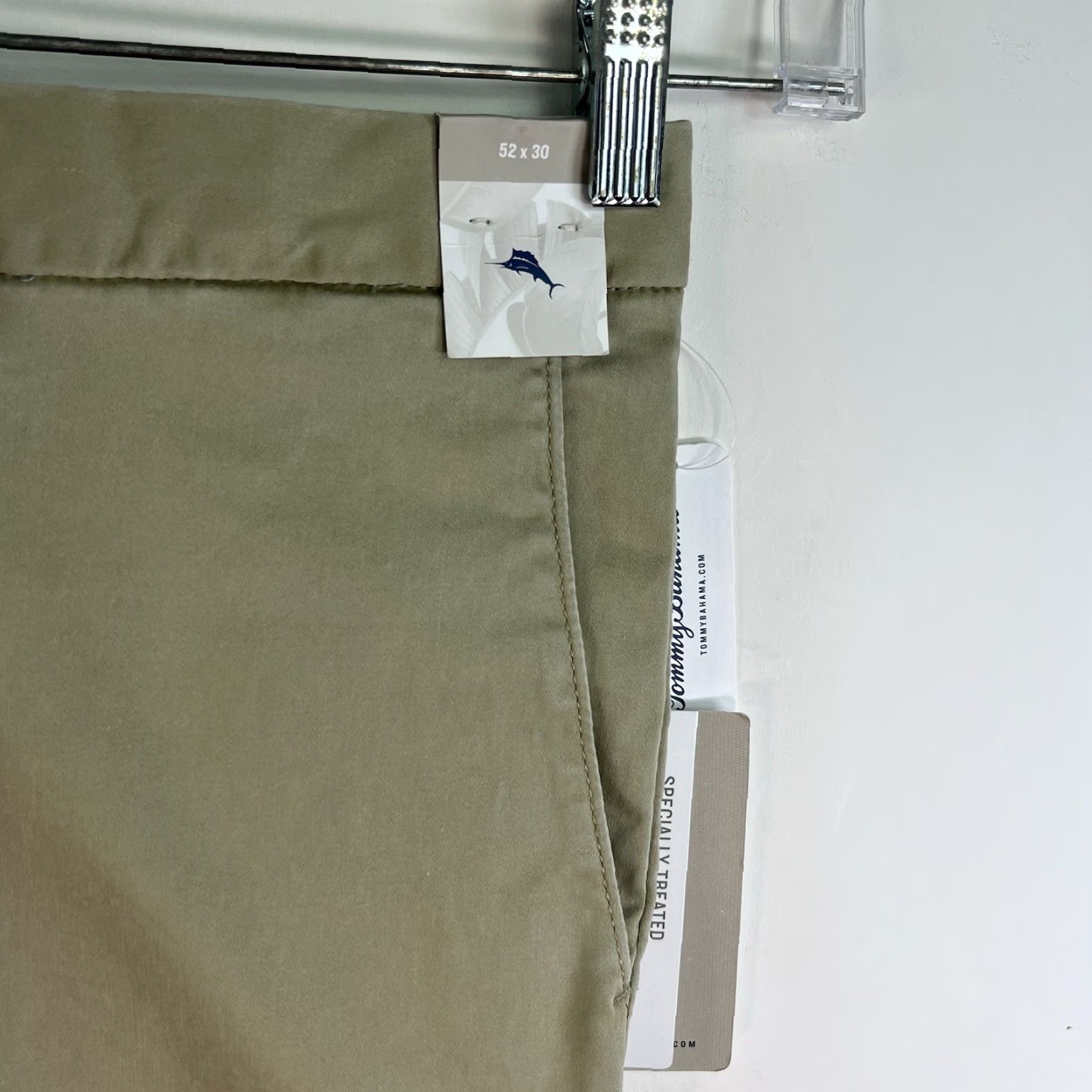 Tommy Bahama VINTAGE Tommy Bahama Boracay Pants Men's 52 Straight Leg Casual Canvas Beige Stretch 90s Size US 36 / EU 52 - 2 Thumbnail
