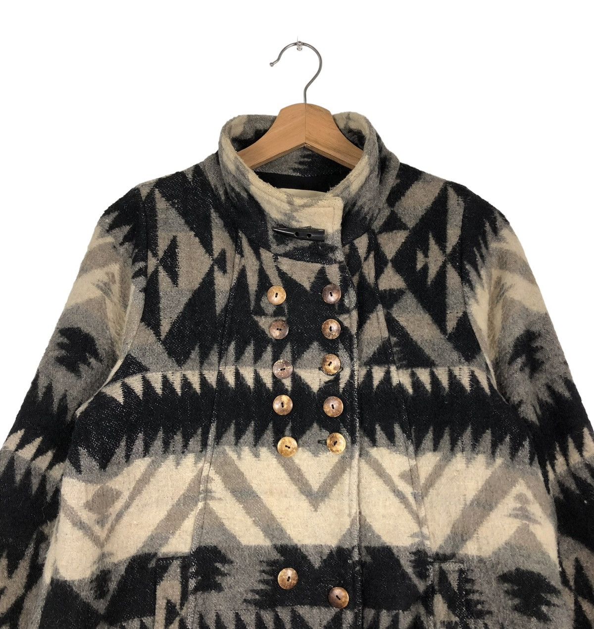 Japanese Brand 🔥VINTAGE WOOL BUTTON JACKET ANISHA JAPAN NAVAJO NATIVE Size US M / EU 48-50 / 2 - 3 Thumbnail