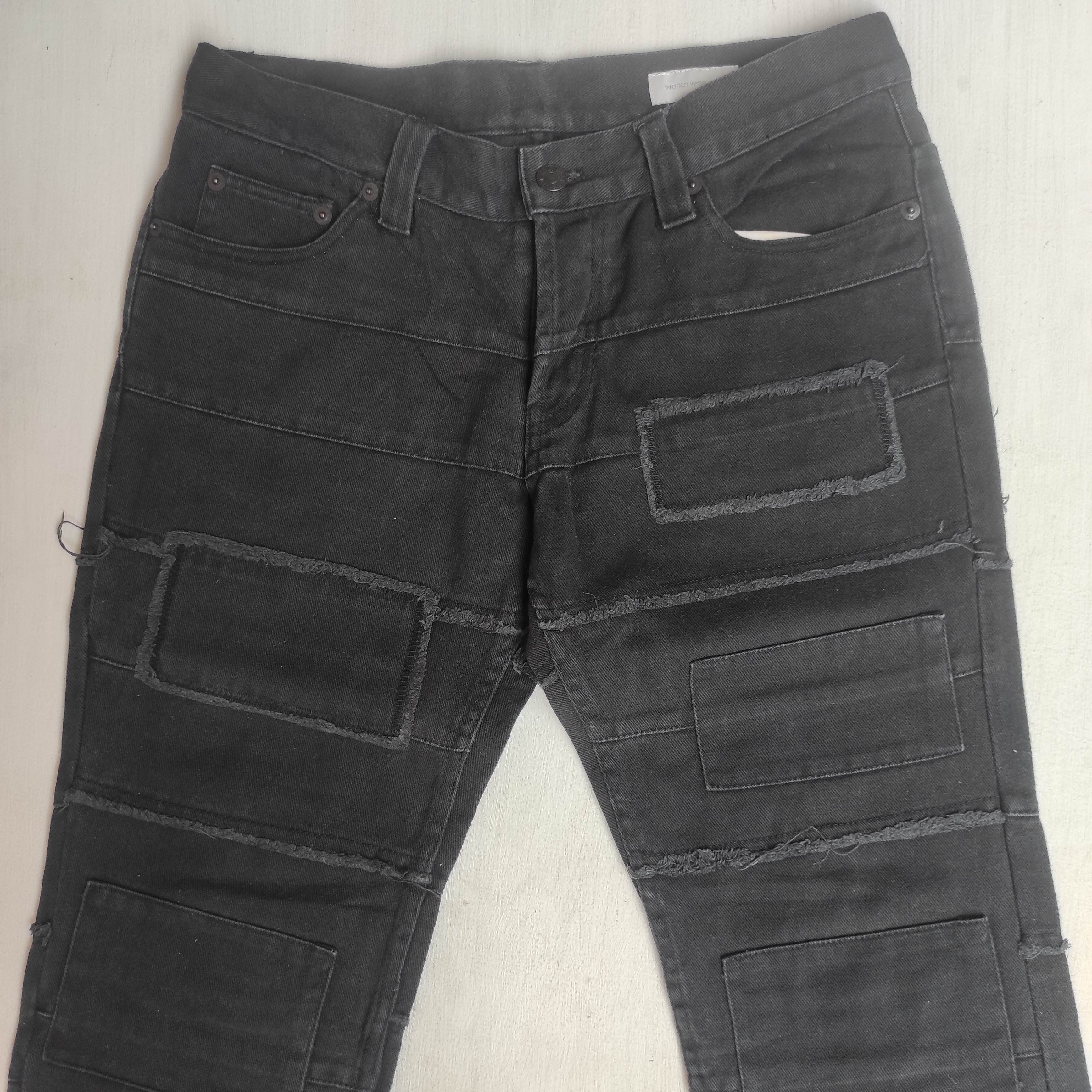 Hysteric Glamour Vintage World Wide Love Patchwork Hagi Denim Jeans Size US 30 / EU 46 - 4 Thumbnail