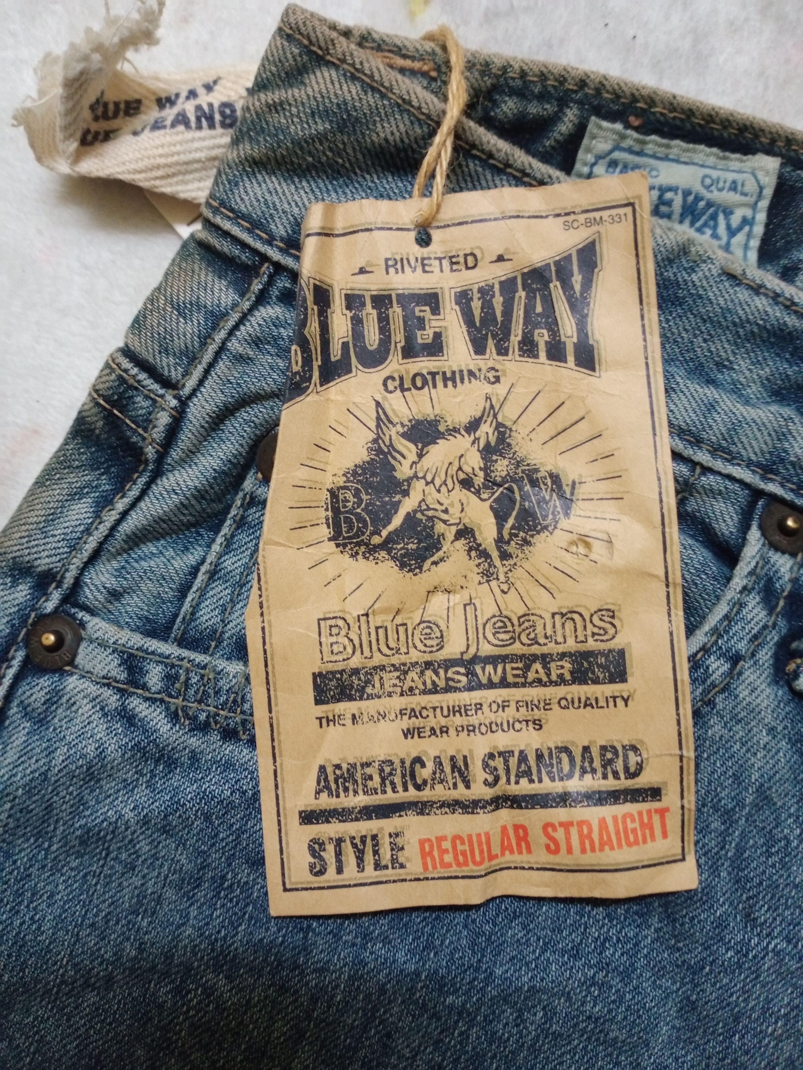 If Six Was Nine × Japanese Brand Vintage Blue Way Japan Distressed Denim Pants Size US 29 - 3 Thumbnail