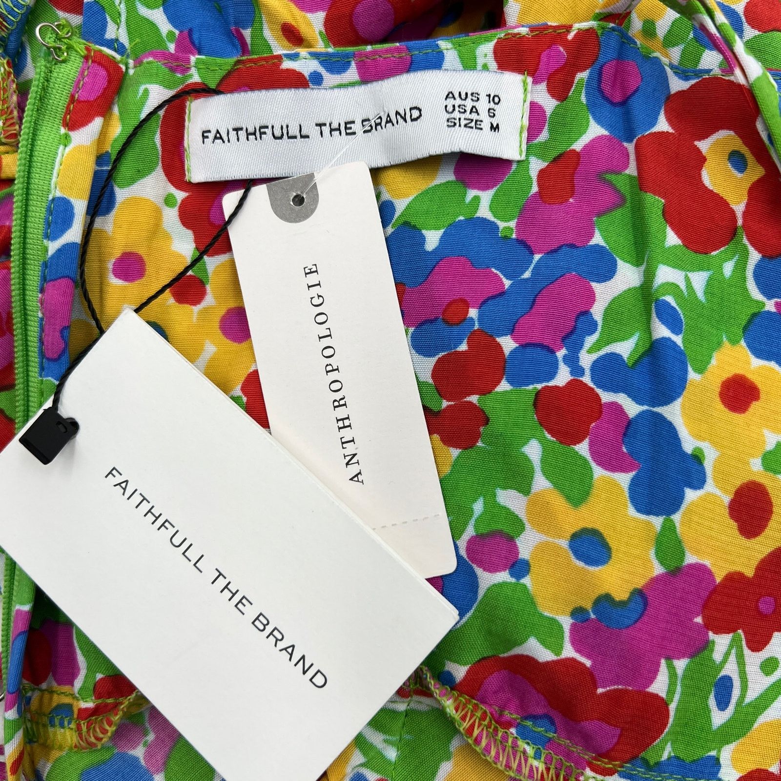Anthropologie Anthropologie Faithfull the Brand Floral Pop Midi Dress Size M / US 6-8 / IT 42-44 - 3 Thumbnail