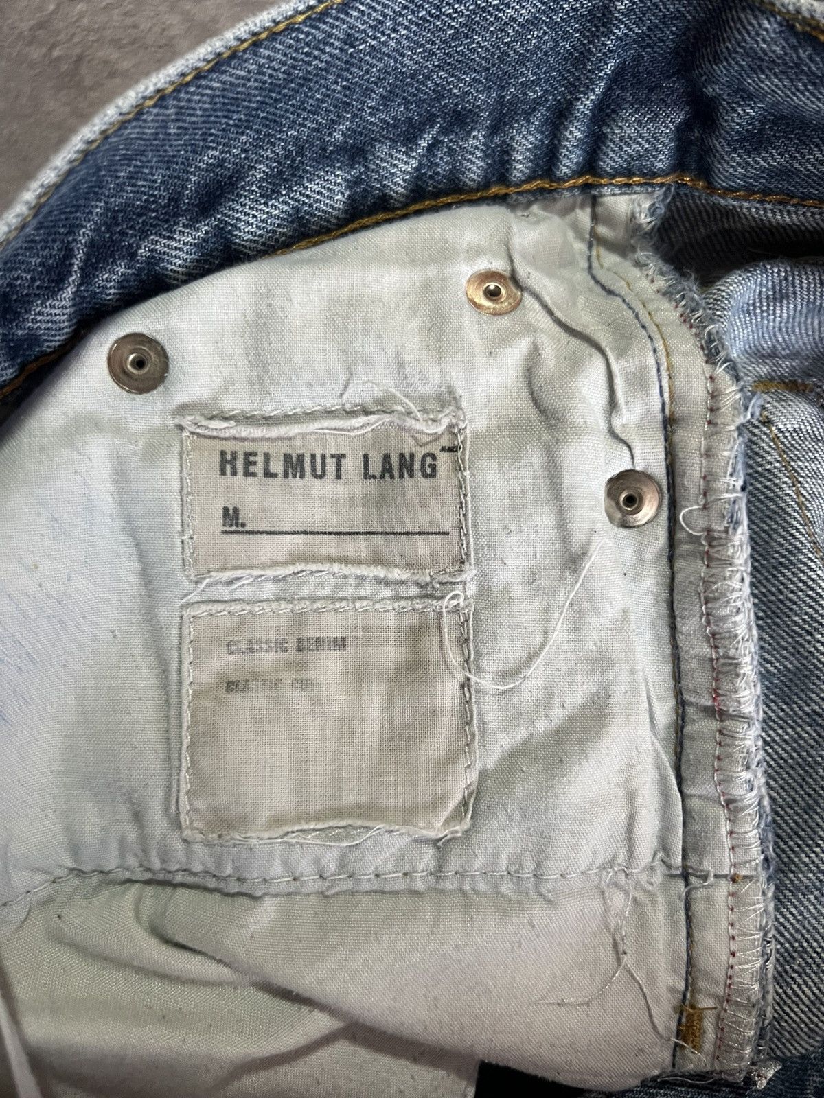 Helmut Lang Helmut Lang SS99 Jeans Classic Cut Washed Denim Distressed Size US 33 - 13 Thumbnail