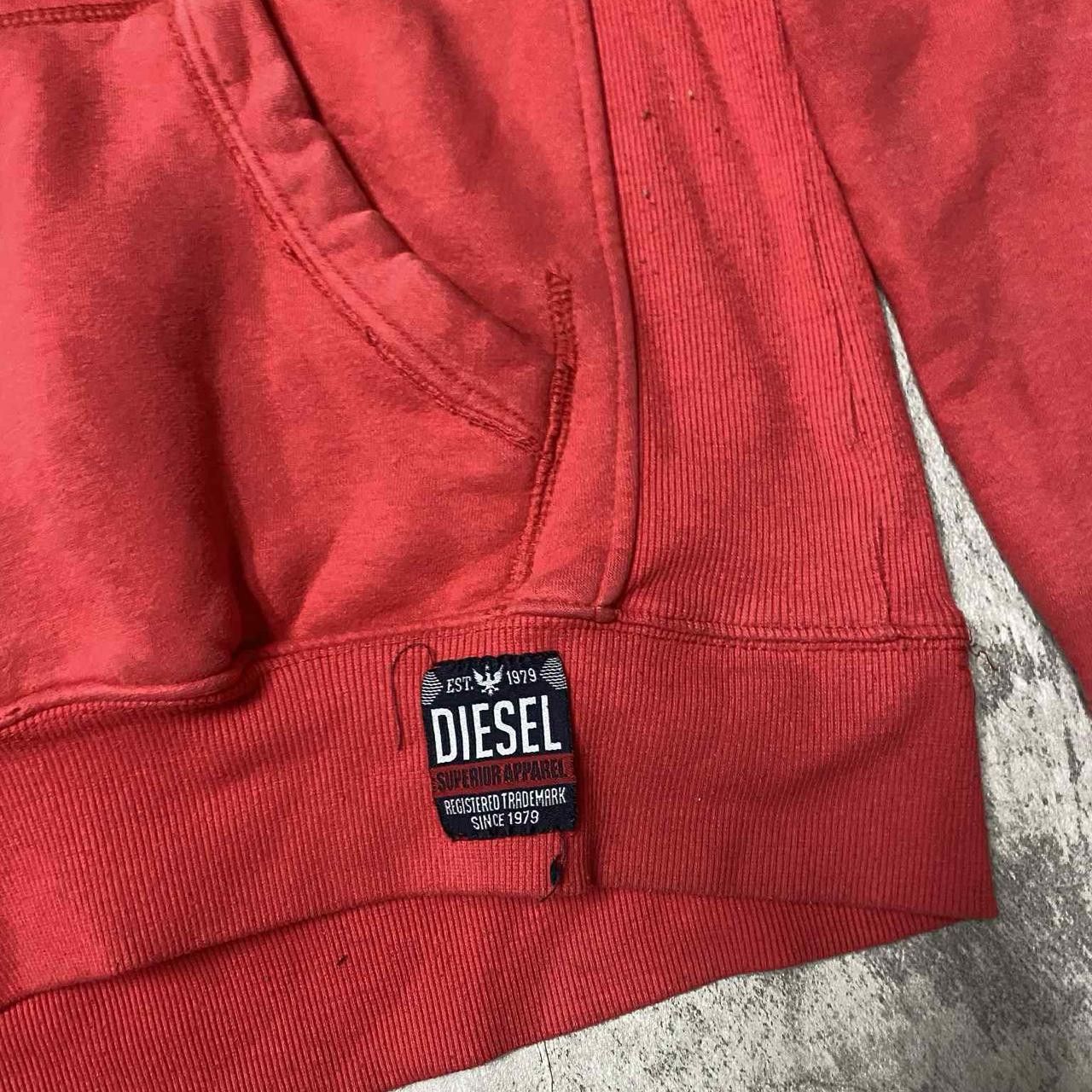 Diesel Diesel red Hoodie vintage sport Size US L / EU 52-54 / 3 - 2 Thumbnail