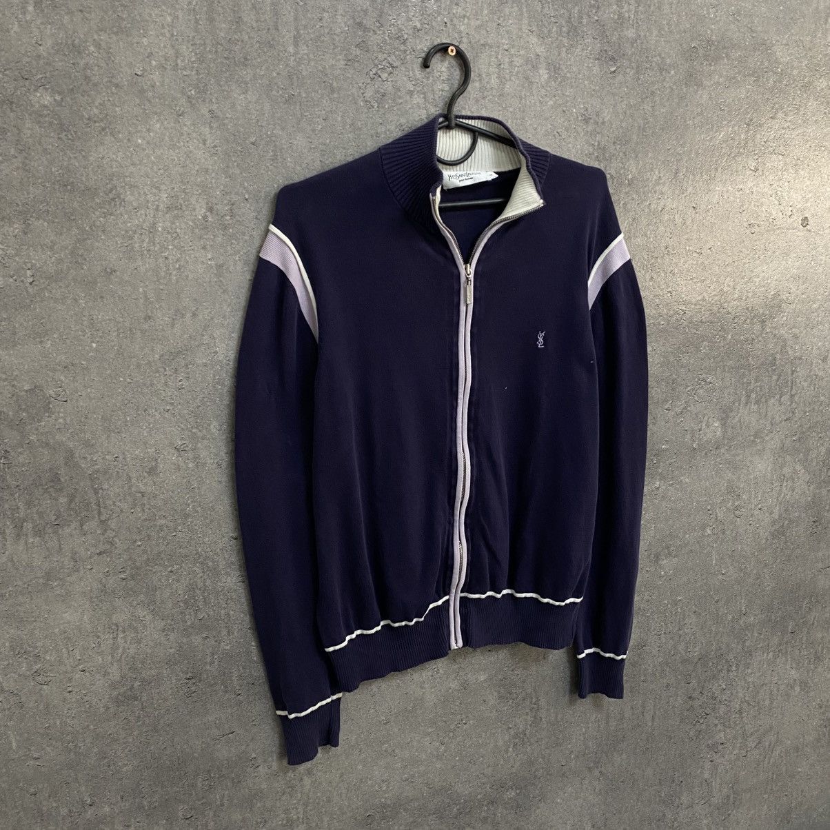 Yves Saint Laurent Vintage 90s YSL Sweatshirt Zip Up Hoodie