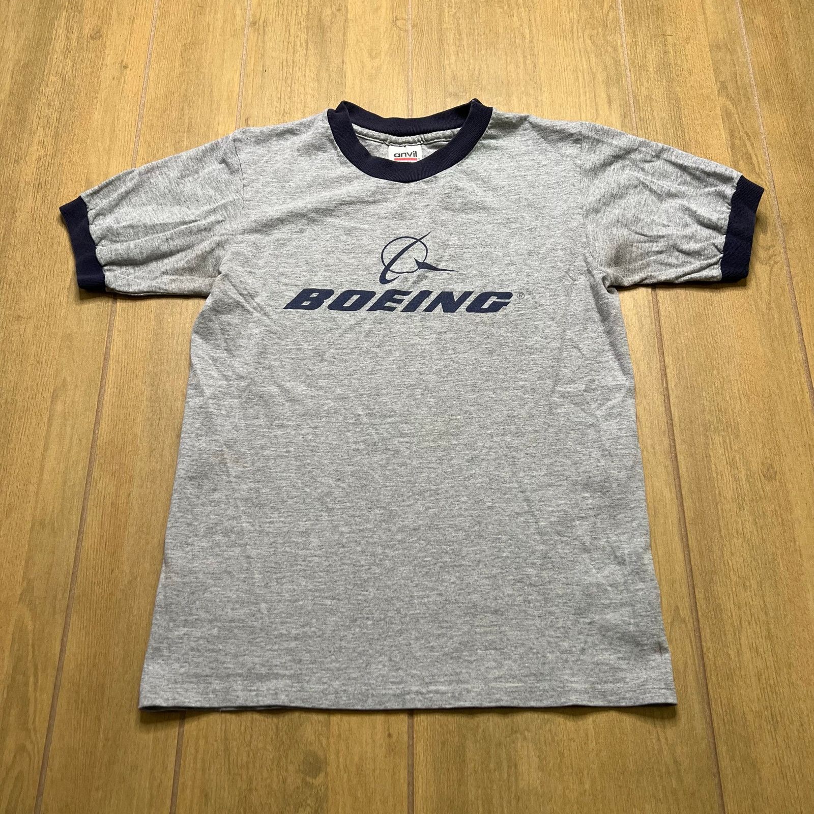 Anvil Vintage 90s Boeing Aircrafts Ringer T-Shirt USA Youth L Size US L / EU 52-54 / 3 - 1 Thumbnail