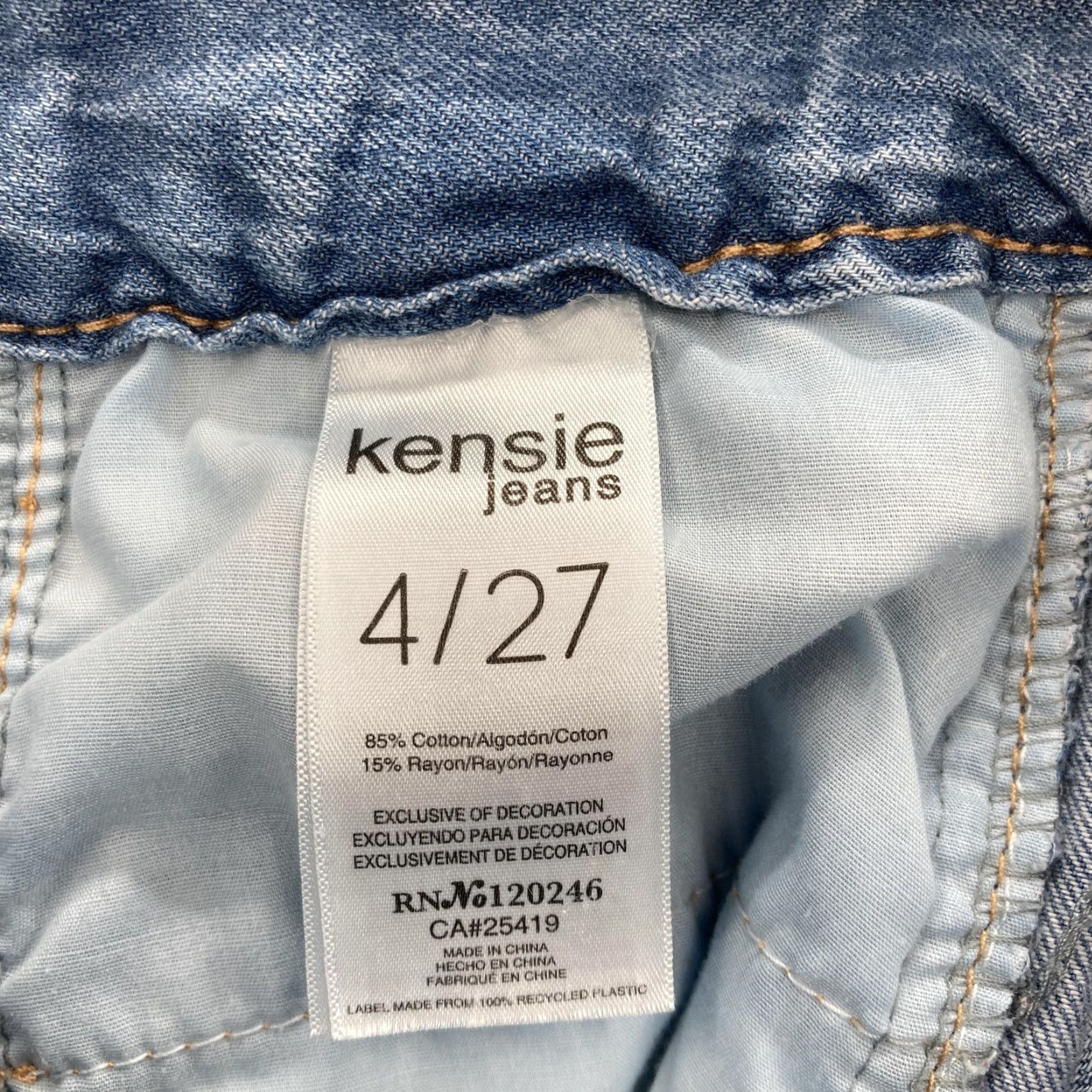 Vintage Kensie Jeans The Kaya High Rise Wide Leg Ankle Womens 4 27 Light Wash Cropped Light Wash Denim Cropped Wide-Leg Jeans 4/27 Womens Size 27" / US 4 / IT 40 - 5 Thumbnail