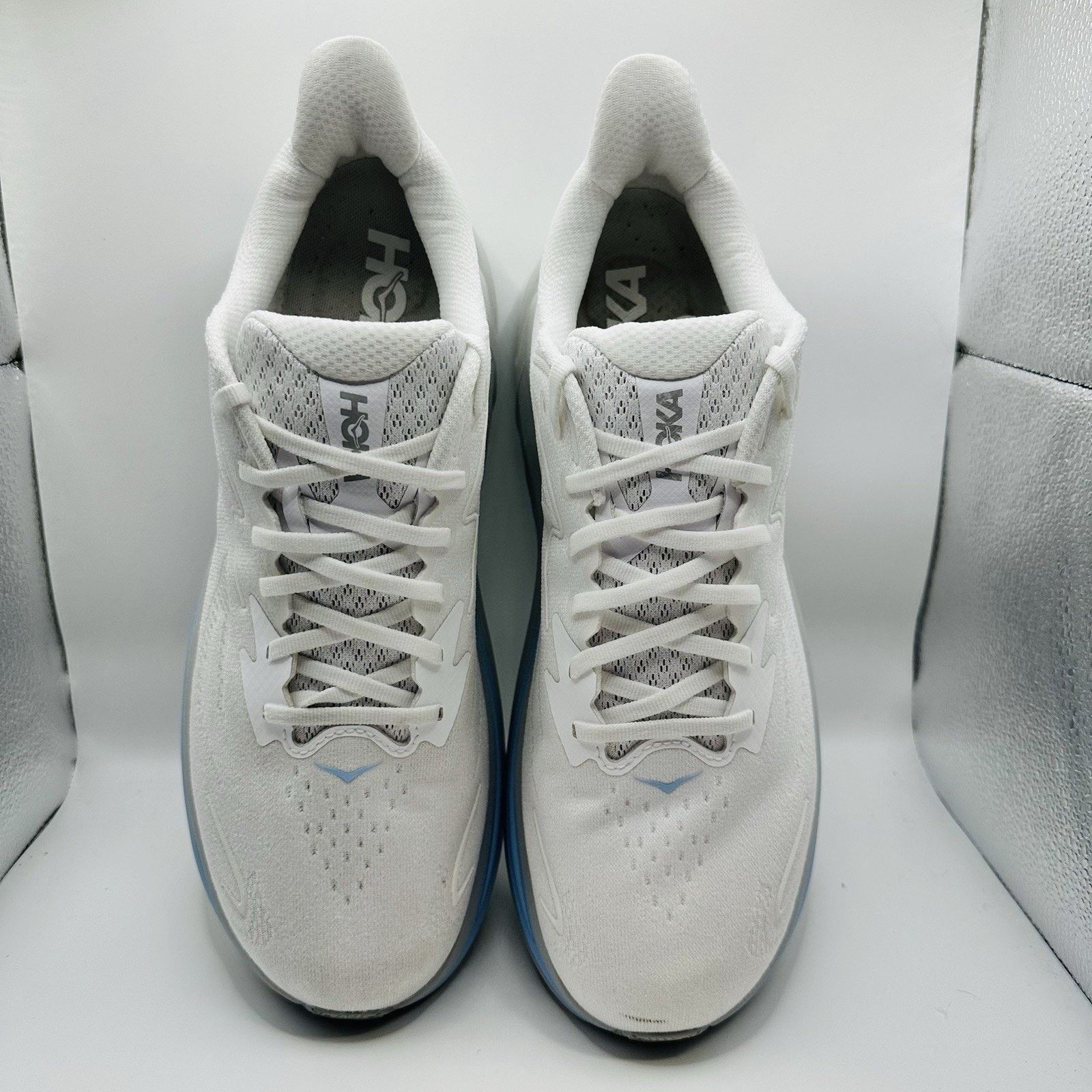 Hoka Size 11 - Hoka One One Clifton 10 White Glacier Blue Size US 11 / EU 44 - 8 Thumbnail
