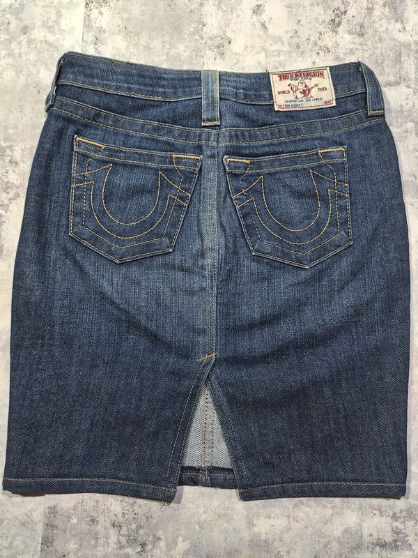 True Religion true religion audrey pencil fitted midi denim skirt y2k rare Size 29" - 1 Thumbnail