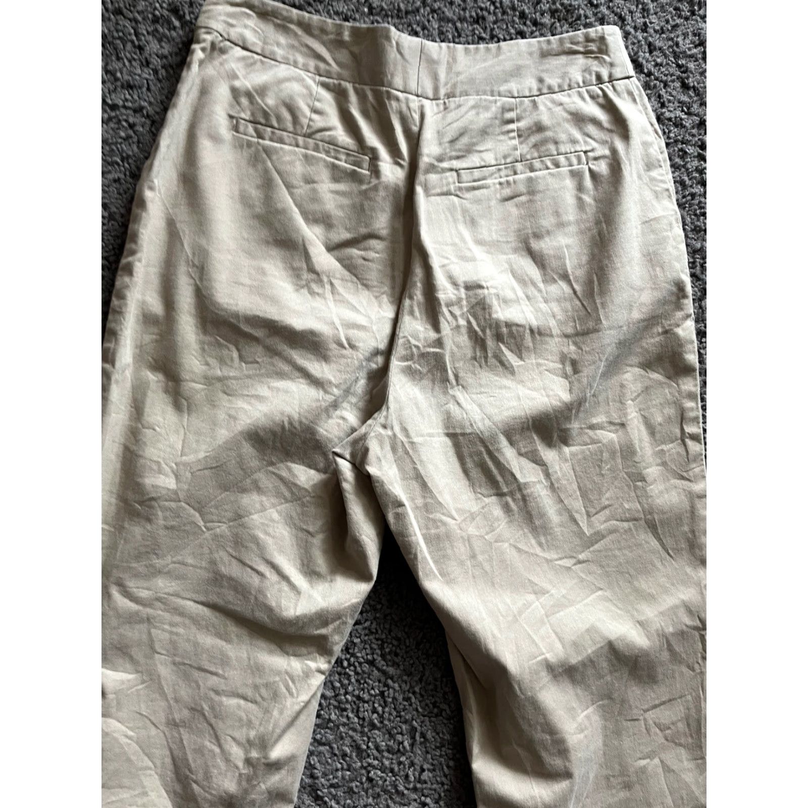 Pendleton VINTAGE Pendleton Pants Womens 4P Petite Capri Flat Front Beige Cotton Spandex 90s Womens Size 27" / US 4 / IT 40 - 4 Thumbnail