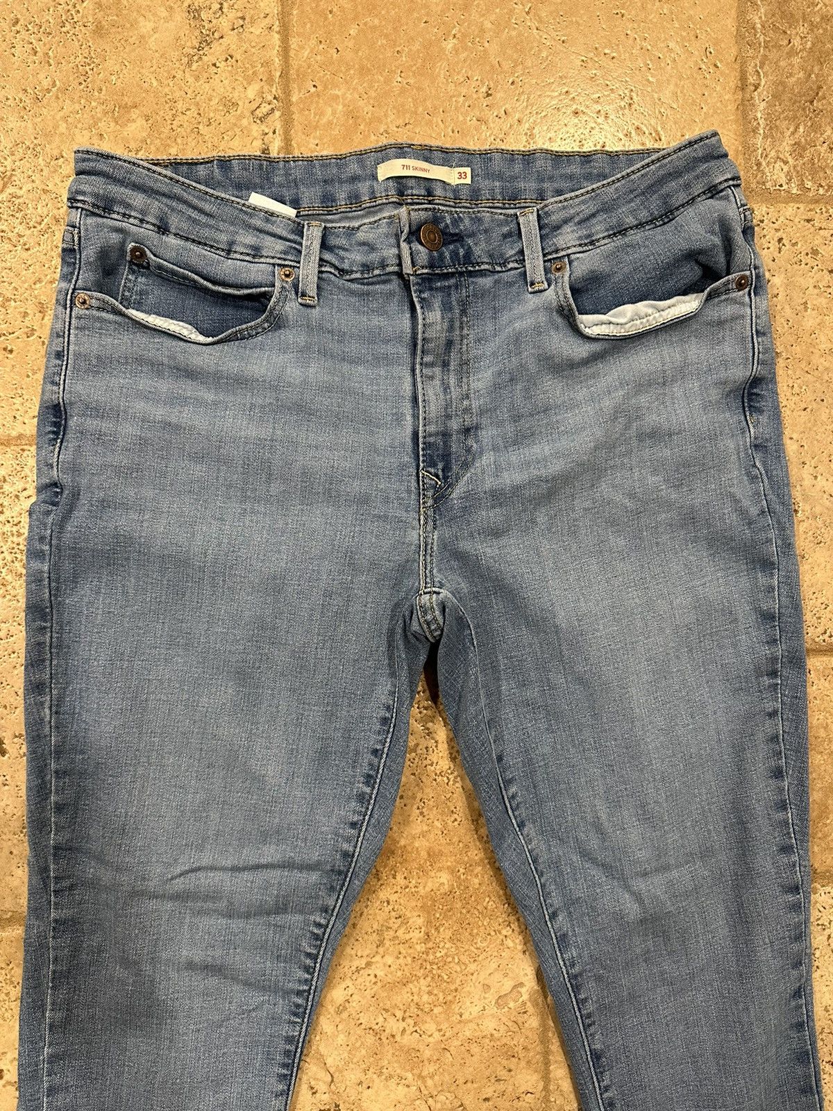 Levi's Levi’s Blue Skinny 711 Blue Denim Jeans Size US 33 - 2 Thumbnail