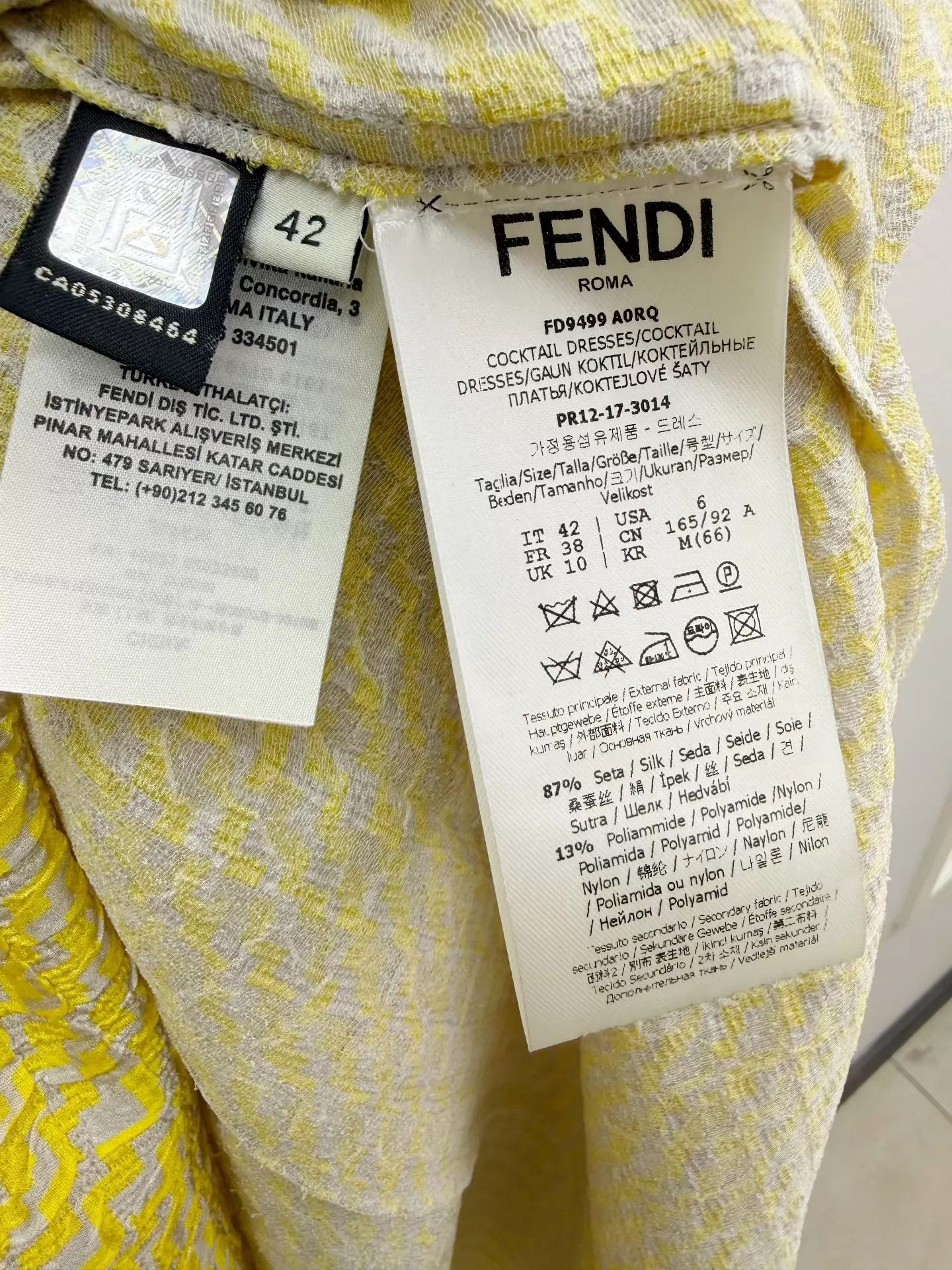 Fendi Fendi silk long dress 42 worn once Size M / US 6-8 / IT 42-44 - 5 Thumbnail