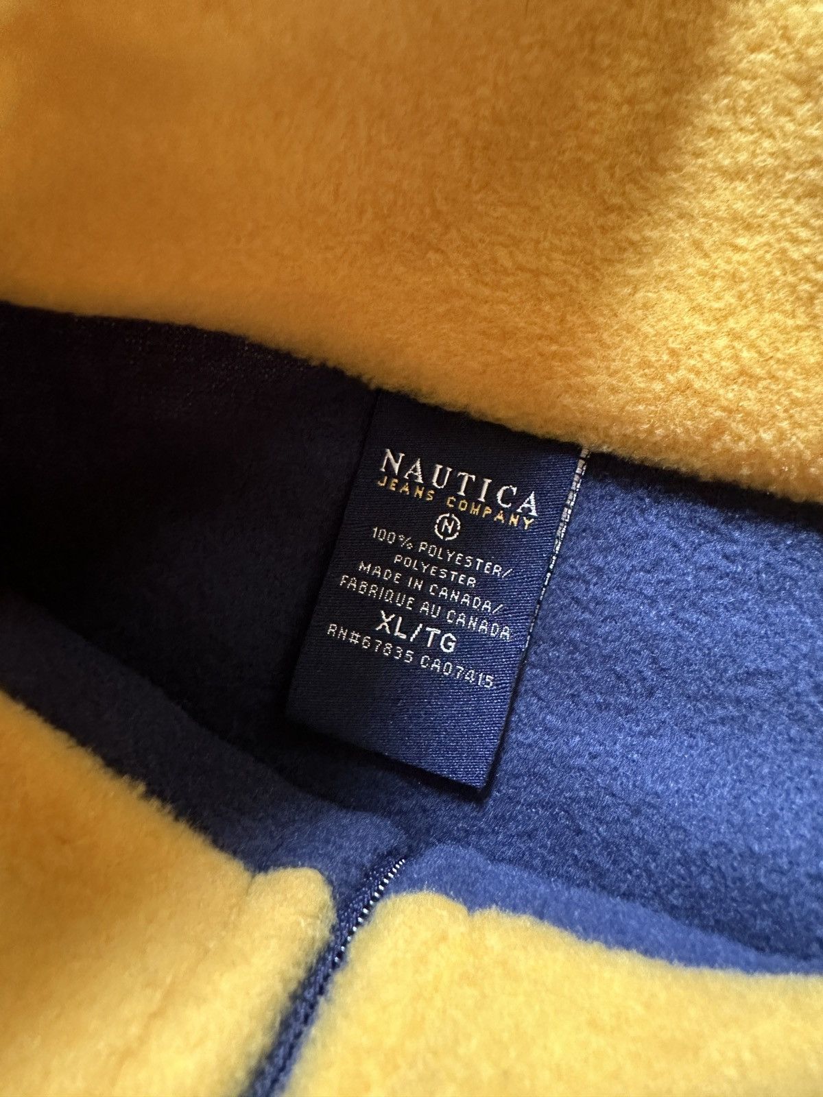 Nautica Vintage Nautica Jeans Embossed 1/4 Zip Fleece Pullover Size US XL / EU 56 / 4 - 5 Thumbnail