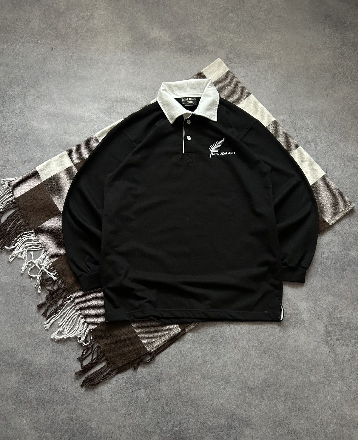 Sterling Ruby × Vintage Vintage New Zealand rugby long-sleeved jersey mens black Size US L / EU 52-54 / 3 - 1 Thumbnail