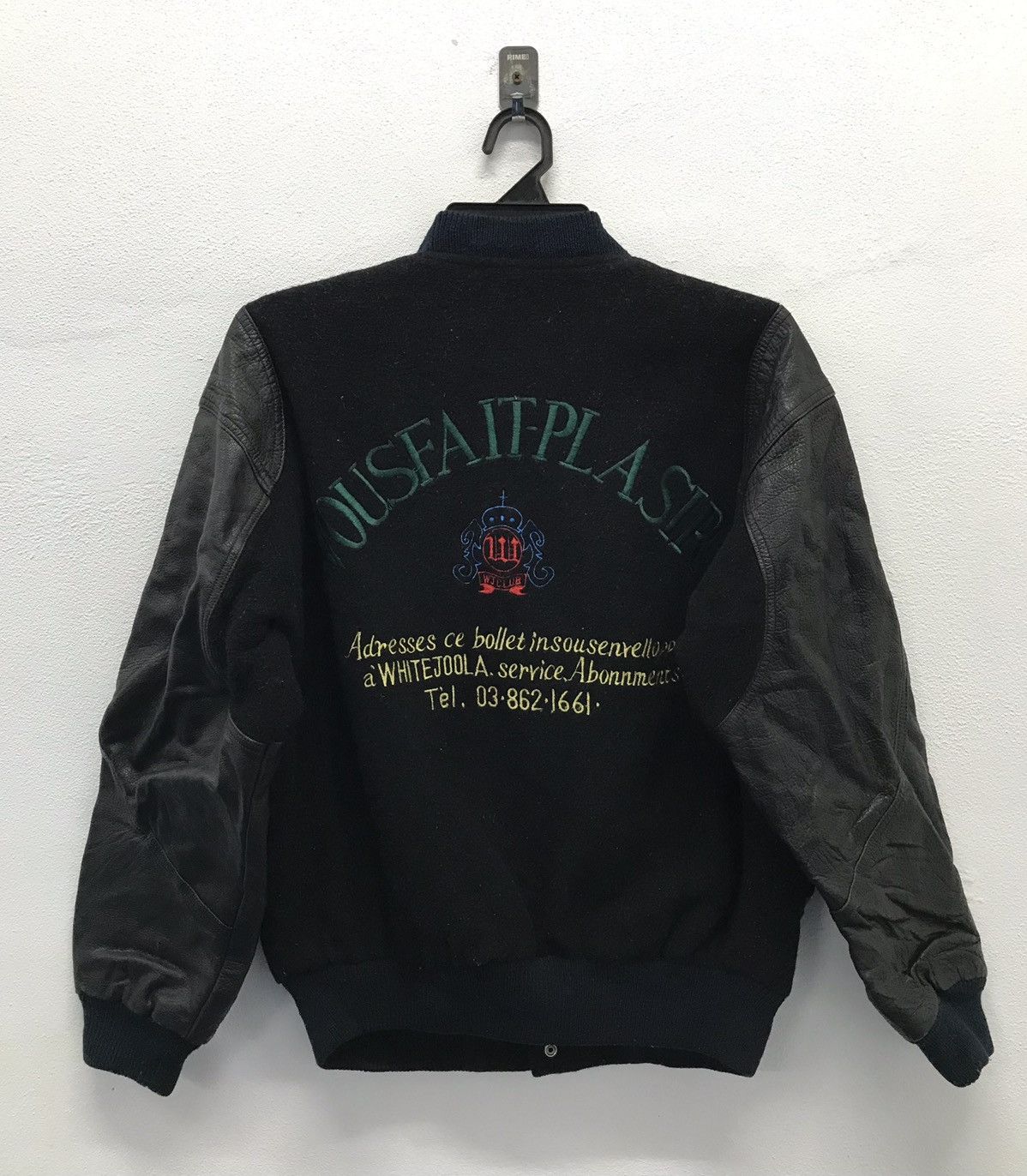 Leather Vintage White Joola VARSITY Jacket Size US L / EU 52-54 / 3 - 1 Thumbnail
