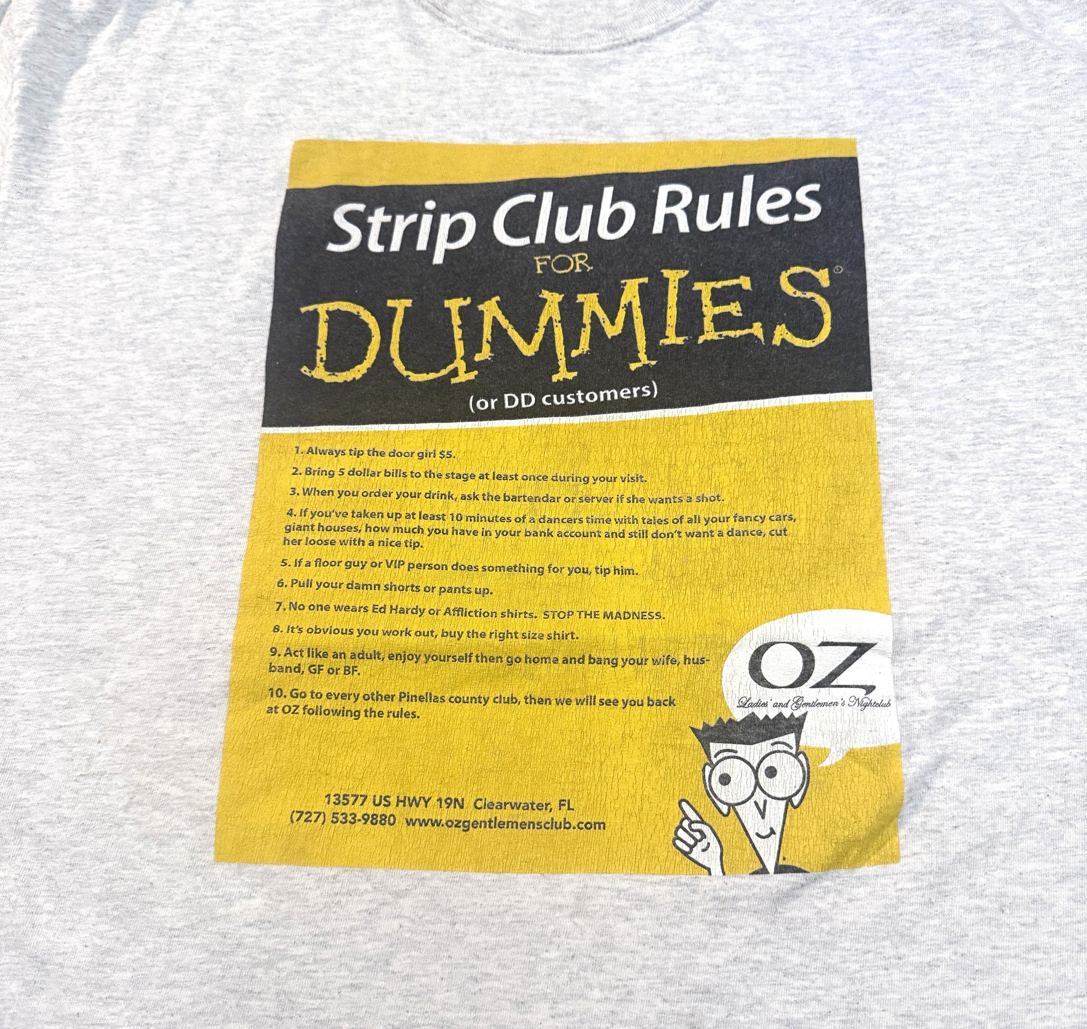 Vintage Oz Strip Club Rules For Dummies XL Rare 1 of 1 Size US XL / EU 56 / 4 - 1 Thumbnail