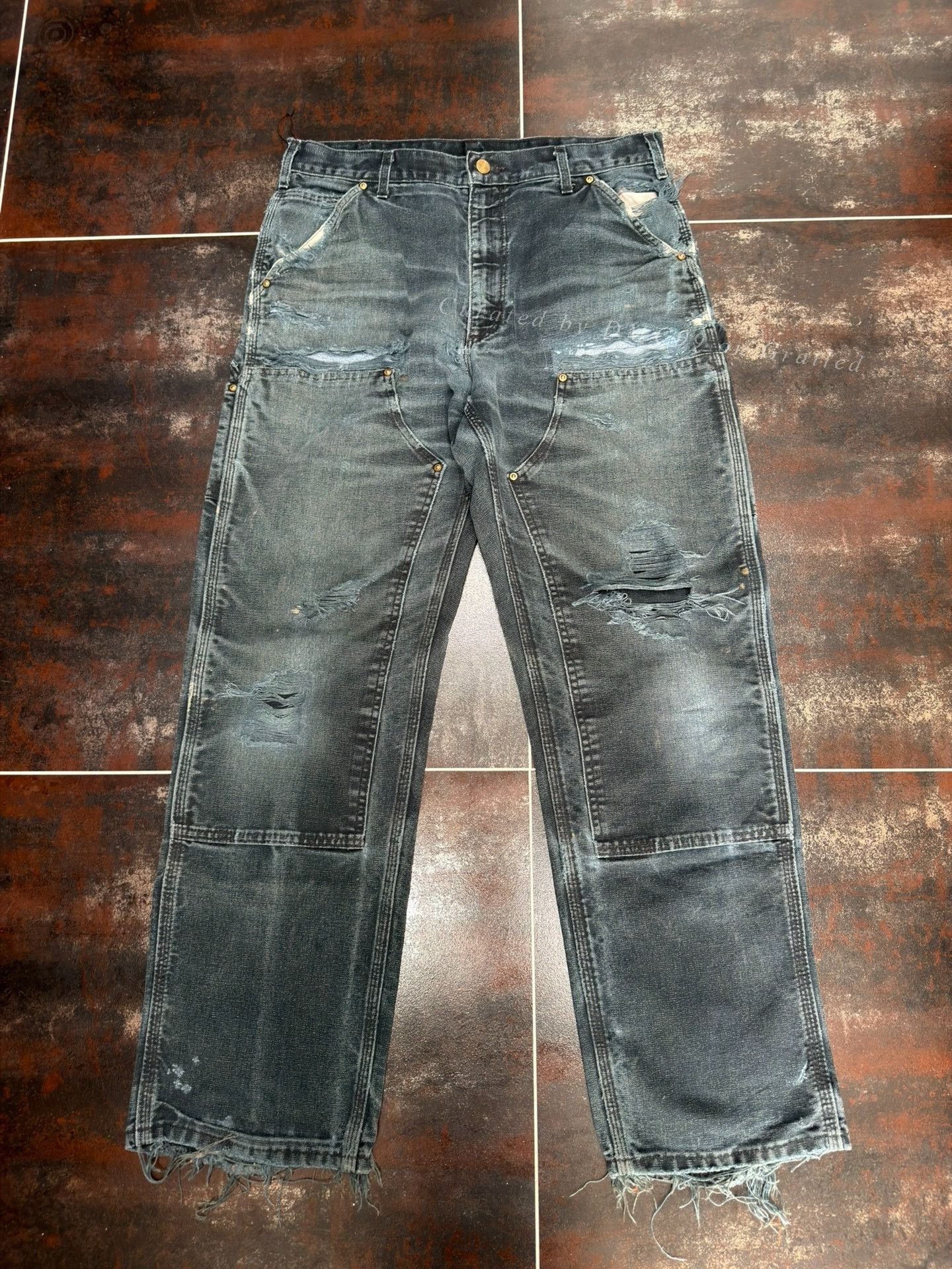 Vintage Vintage Carhartt B01 Black Work Pants Size US 30 / EU 46 - 1 Thumbnail