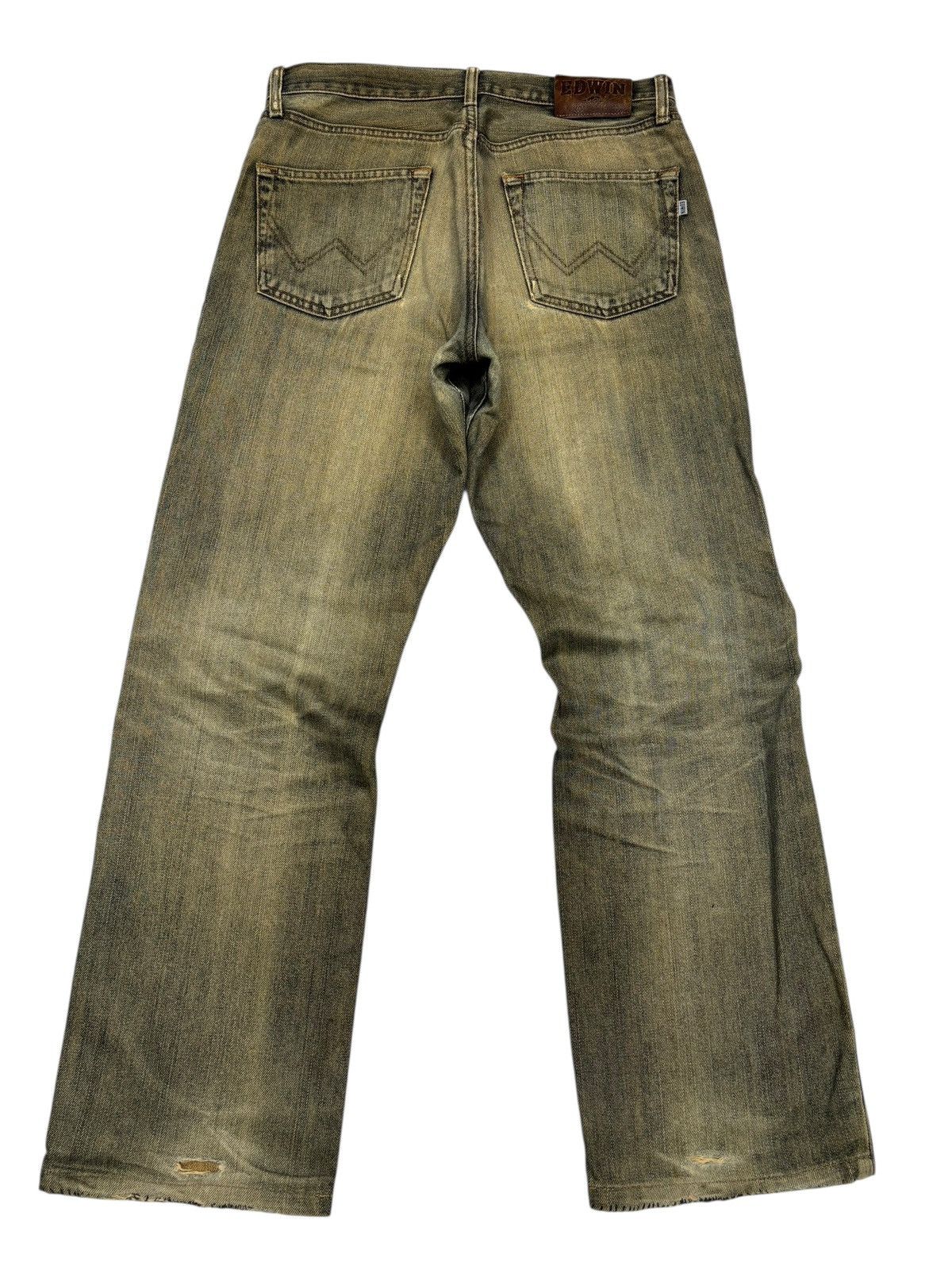 Kapital Edwin Earthy Muddy Wash Destroyed Patchwork Jeans Size US 30 / EU 46 - 3 Thumbnail