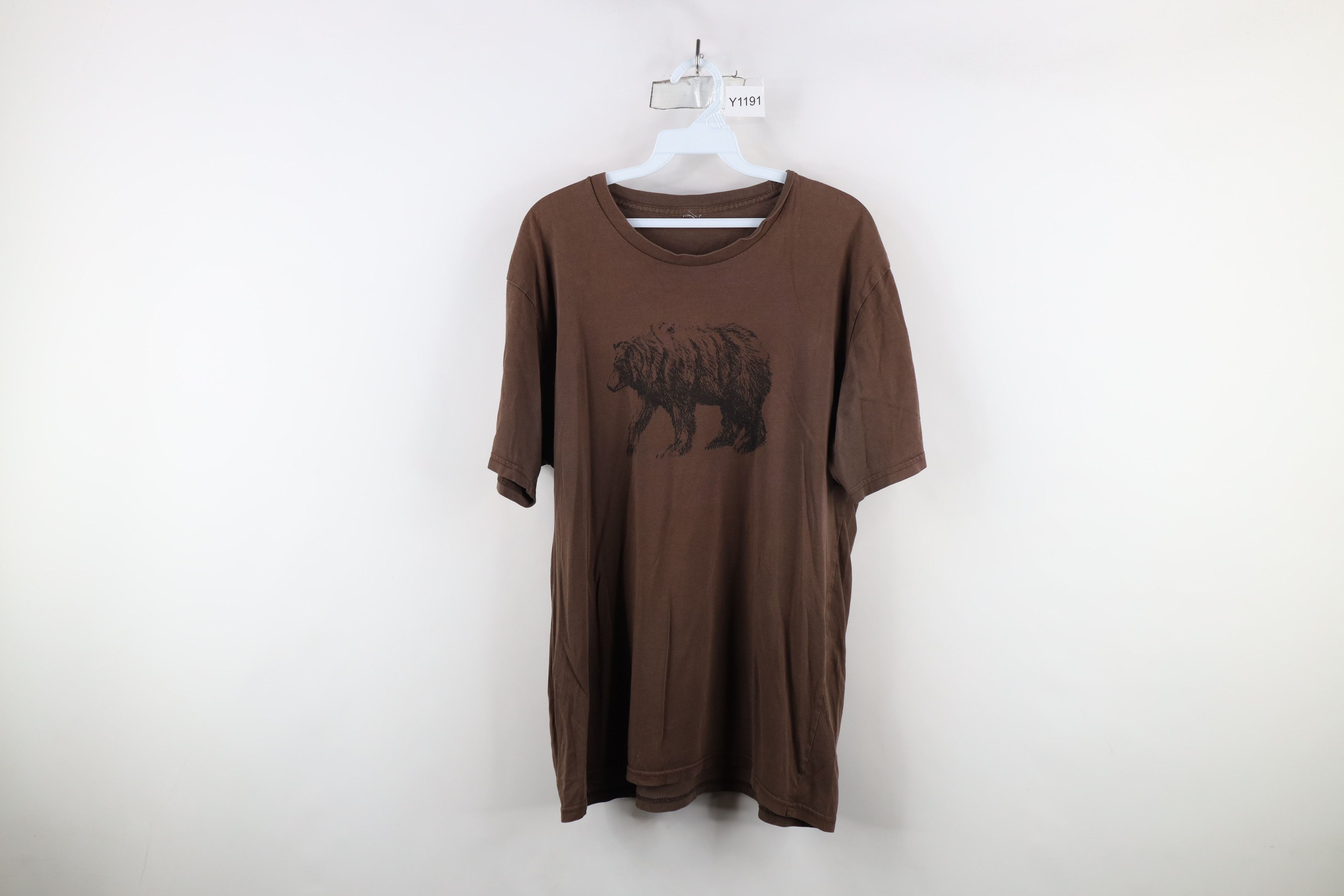 Vintage Vintage Y2K Streetwear Nature Short Sleeve T-Shirt Brown Size US L / EU 52-54 / 3 - 1 Thumbnail