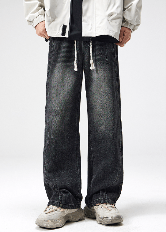 Japanese Brand High street trend washed distressed tie-dyed jeans Size US 32 / EU 48 - 1 Thumbnail