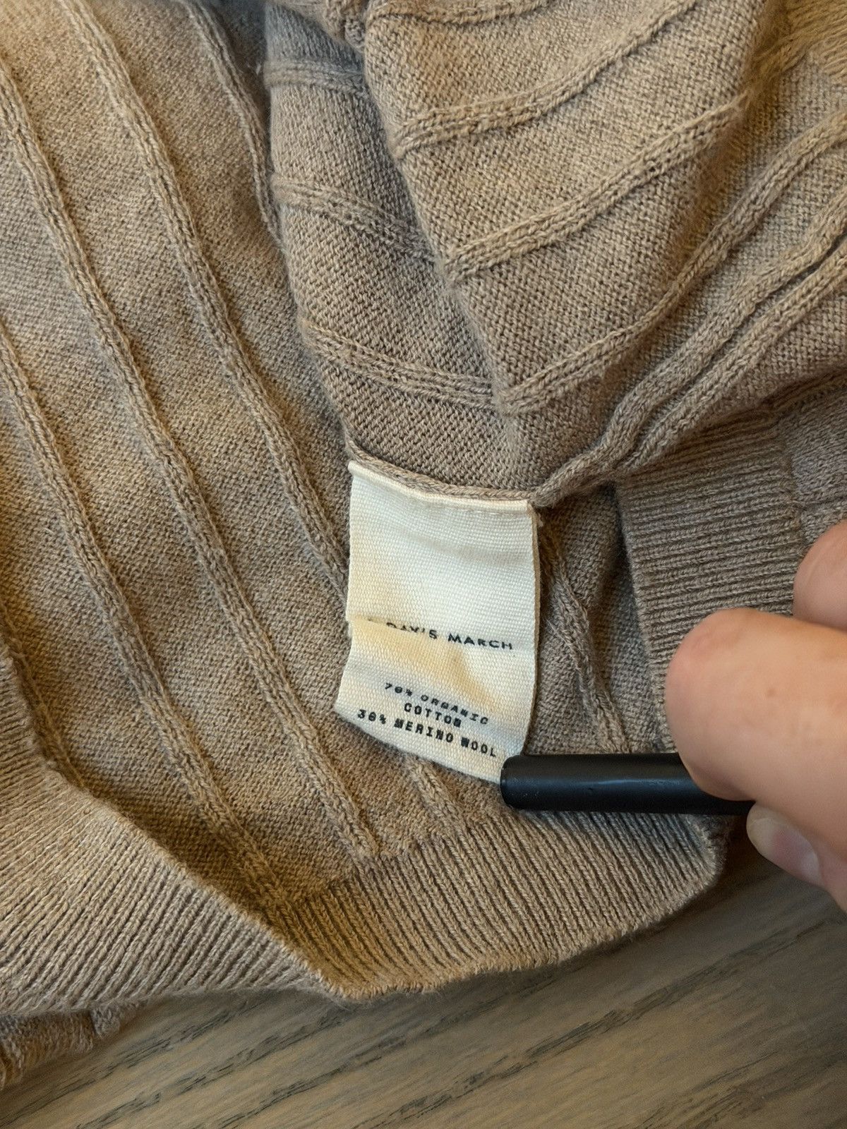 A Day's March Tan Wool Sweater Polo Size US M / EU 48-50 / 2 - 4 Thumbnail