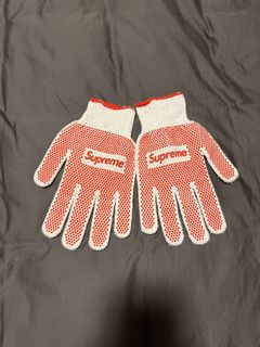 Supreme grip shop work gloves white