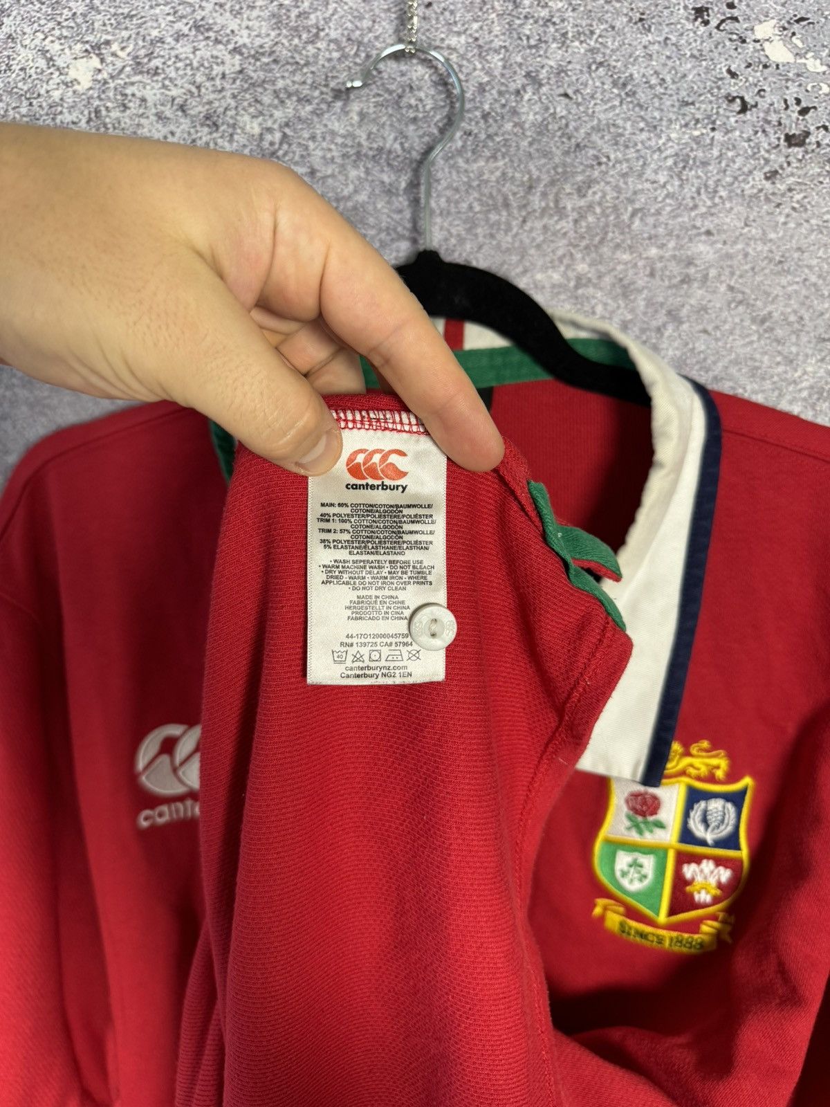 Canterbury of New Zealand Men’s Red British Irish Lions Rugby Jersey Canterbury 2XL Size US XXL / EU 58 / 5 - 13 Thumbnail