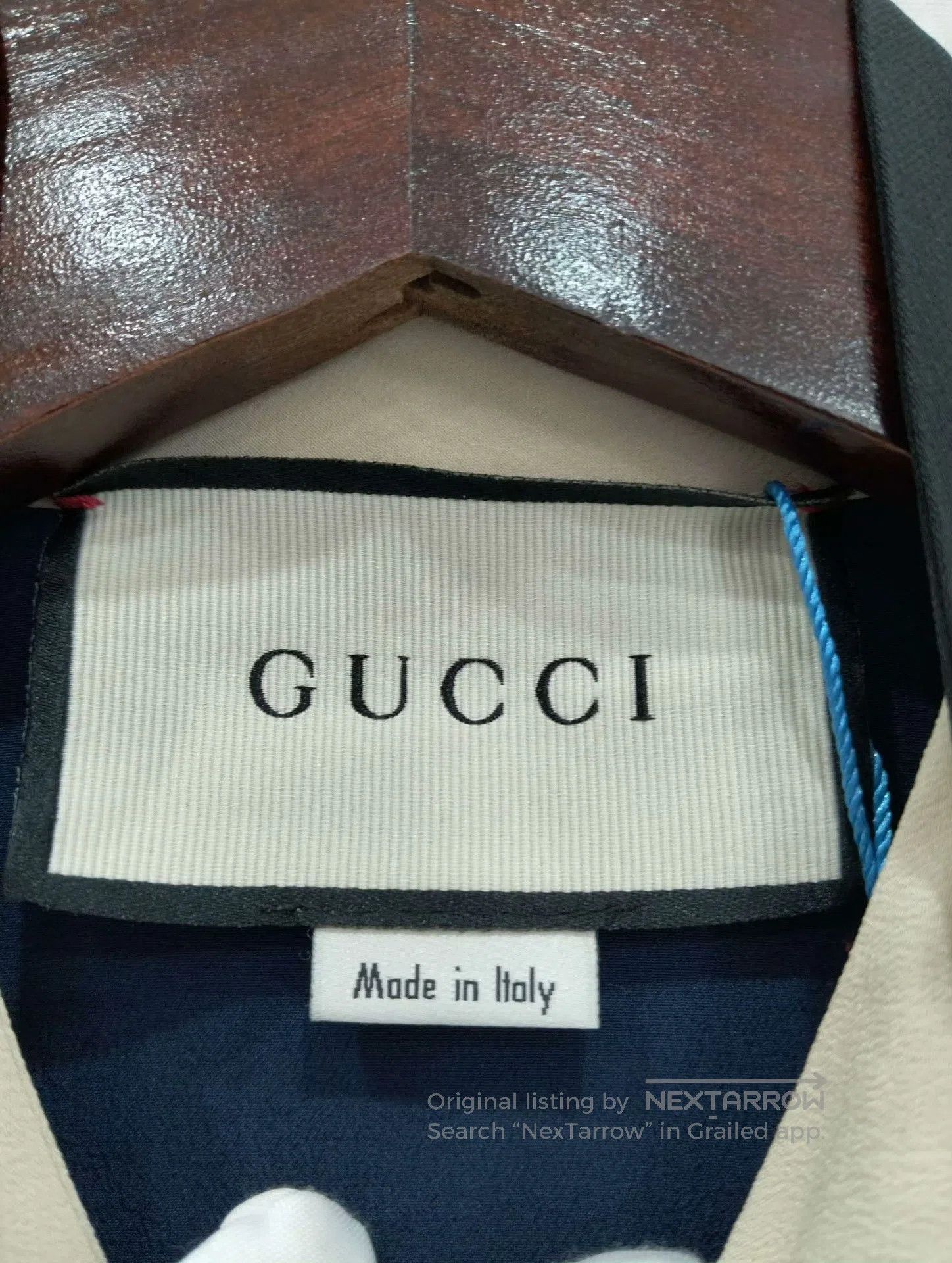 Gucci Blue Button-Up Shirt.
