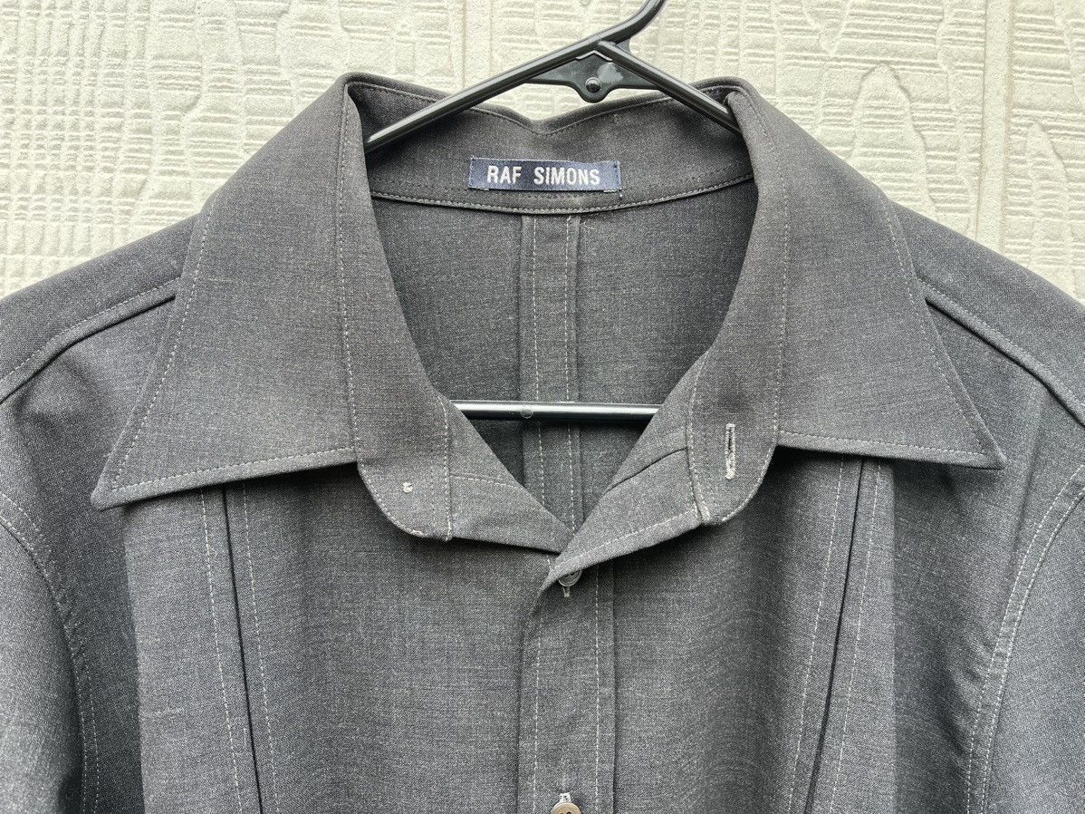 Raf Simons 1997 Wool Lycra Wide Collar Shirt Size US L / EU 52-54 / 3 - 3 Thumbnail
