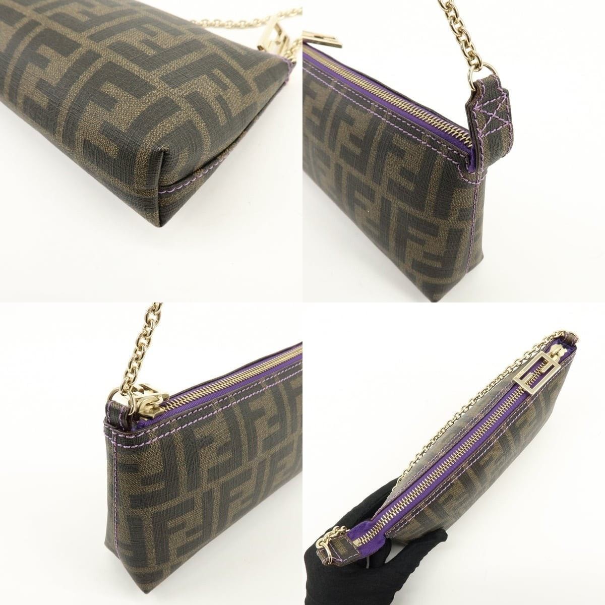 Fendi Fendi Zucca Pochette Brown Size ONE SIZE - 5 Thumbnail