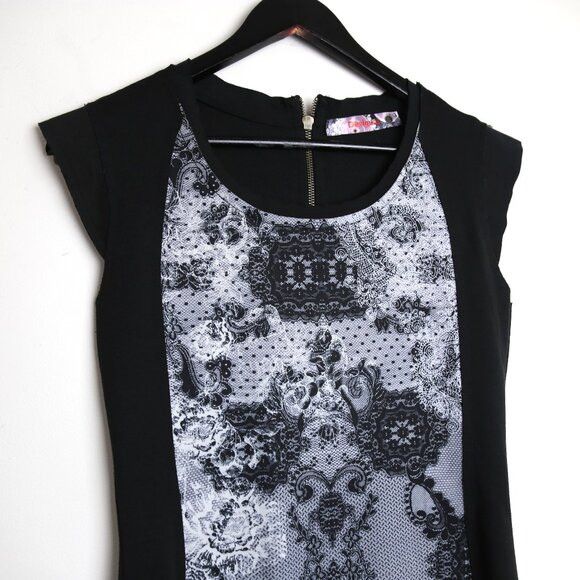 Desigual Desigual Slim Short Stretch Boho Batik Mandala Dress Size S / US 4 / IT 40 - 2 Thumbnail