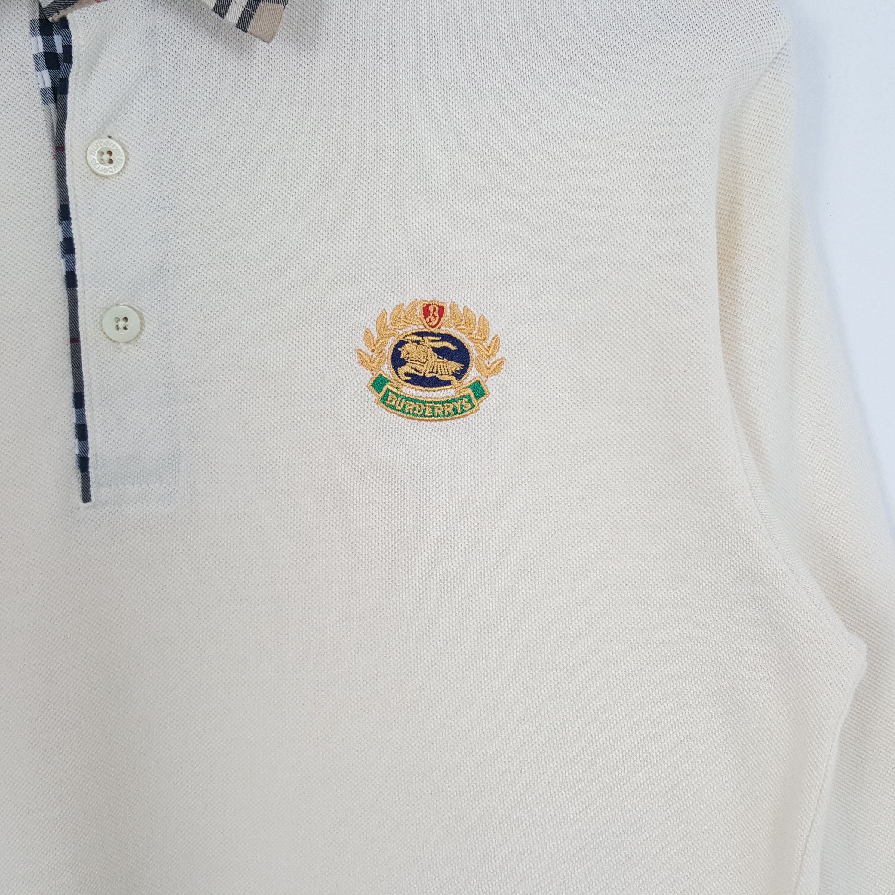 Burberry × Vintage Vintage Burberrys Nova Check Small Logo Polos Size US M / EU 48-50 / 2 - 2 Thumbnail