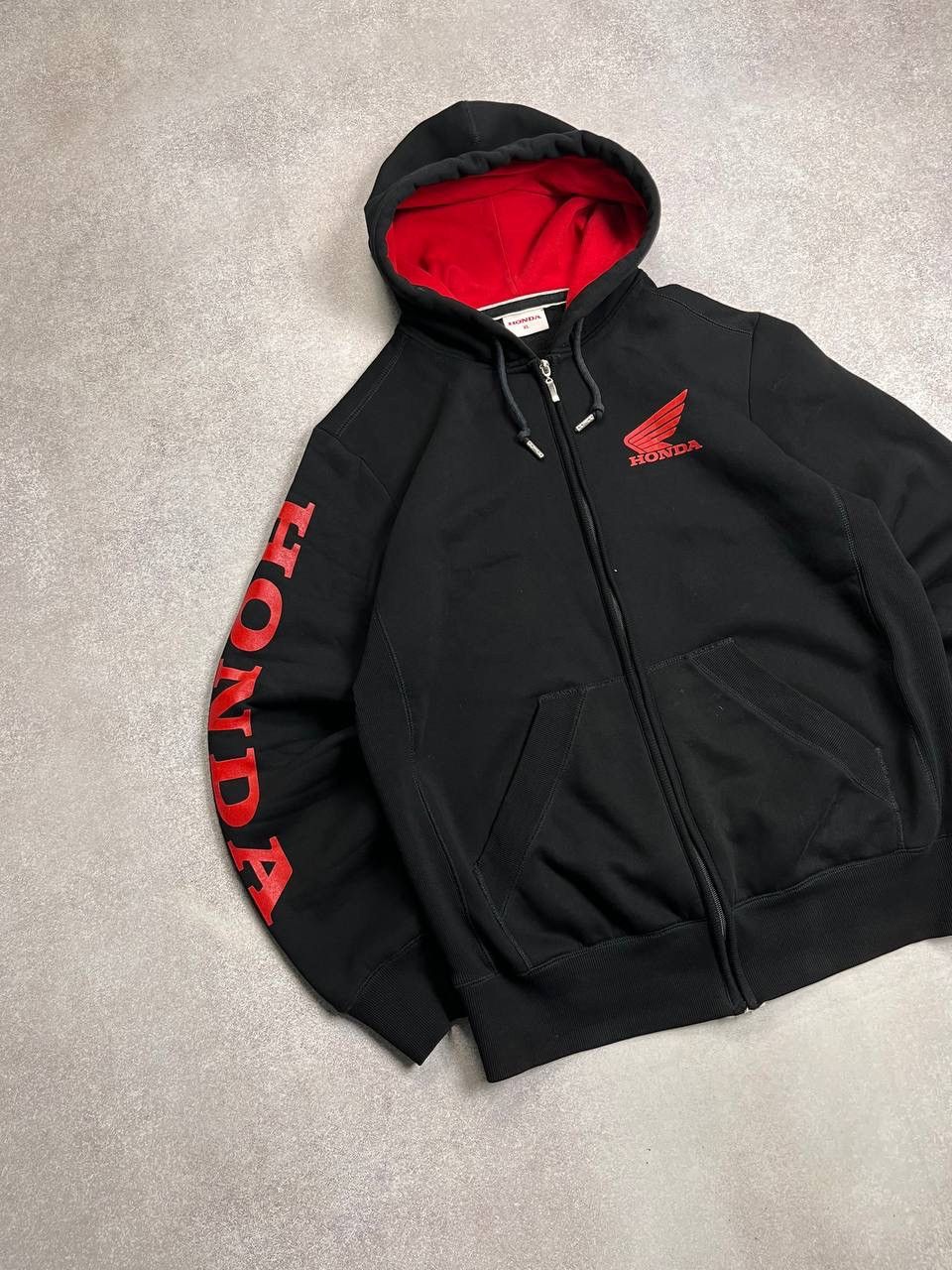 Honda × Vintage Vintage Honda Racing Boxy Zip Hoodie Y2K XL Size US XL / EU 56 / 4 - 2 Thumbnail