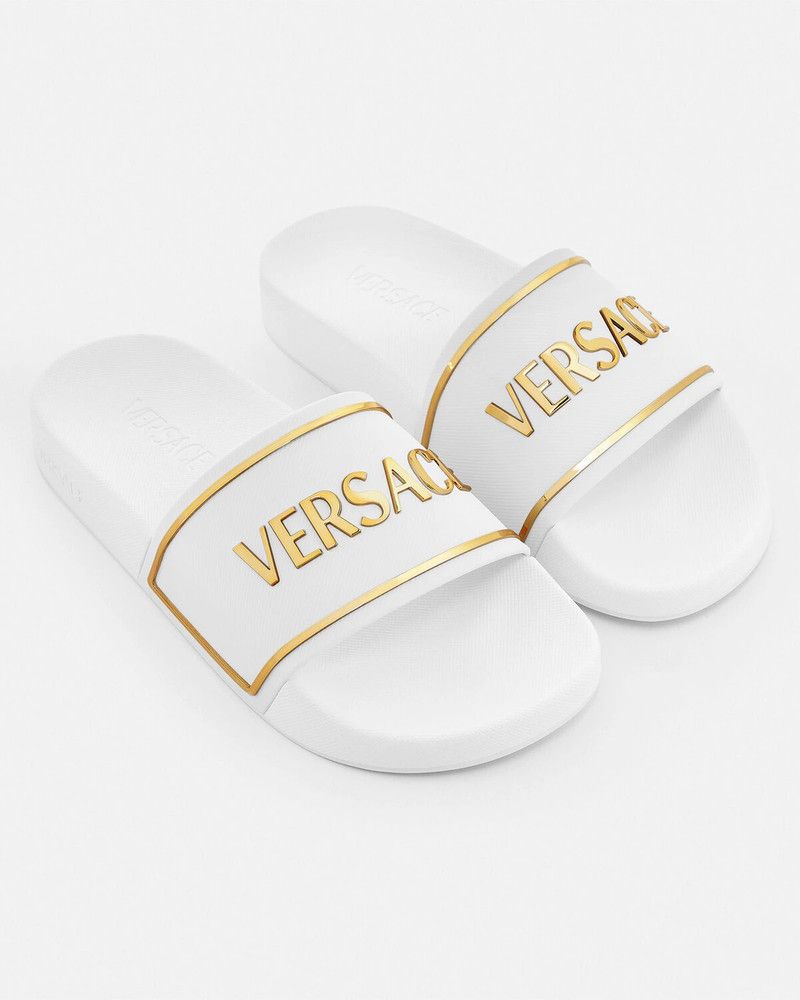 Versace os11x0326 Logo Sliders in White Size US 6 / IT 36 - 2 Thumbnail