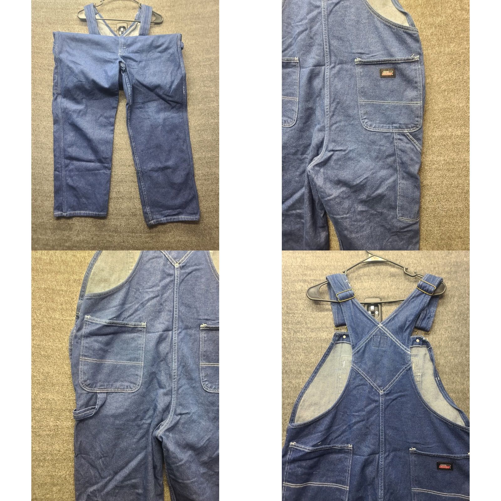 Dickies Genuine Dickies Overall Bibs Mens L 42x31 Regular Fit Denim Blue 90s USA Workwear Gympcore? Size US 33 - 9 Thumbnail