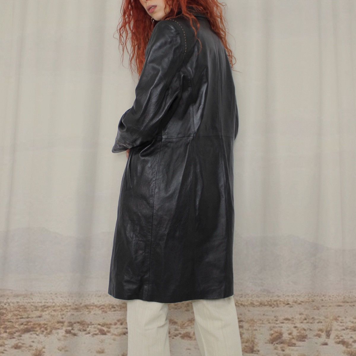 Other 🐈‍⬛LEATHER TRENCH COAT🐈‍⬛ Size L / US 10 / IT 46 - 3 Thumbnail