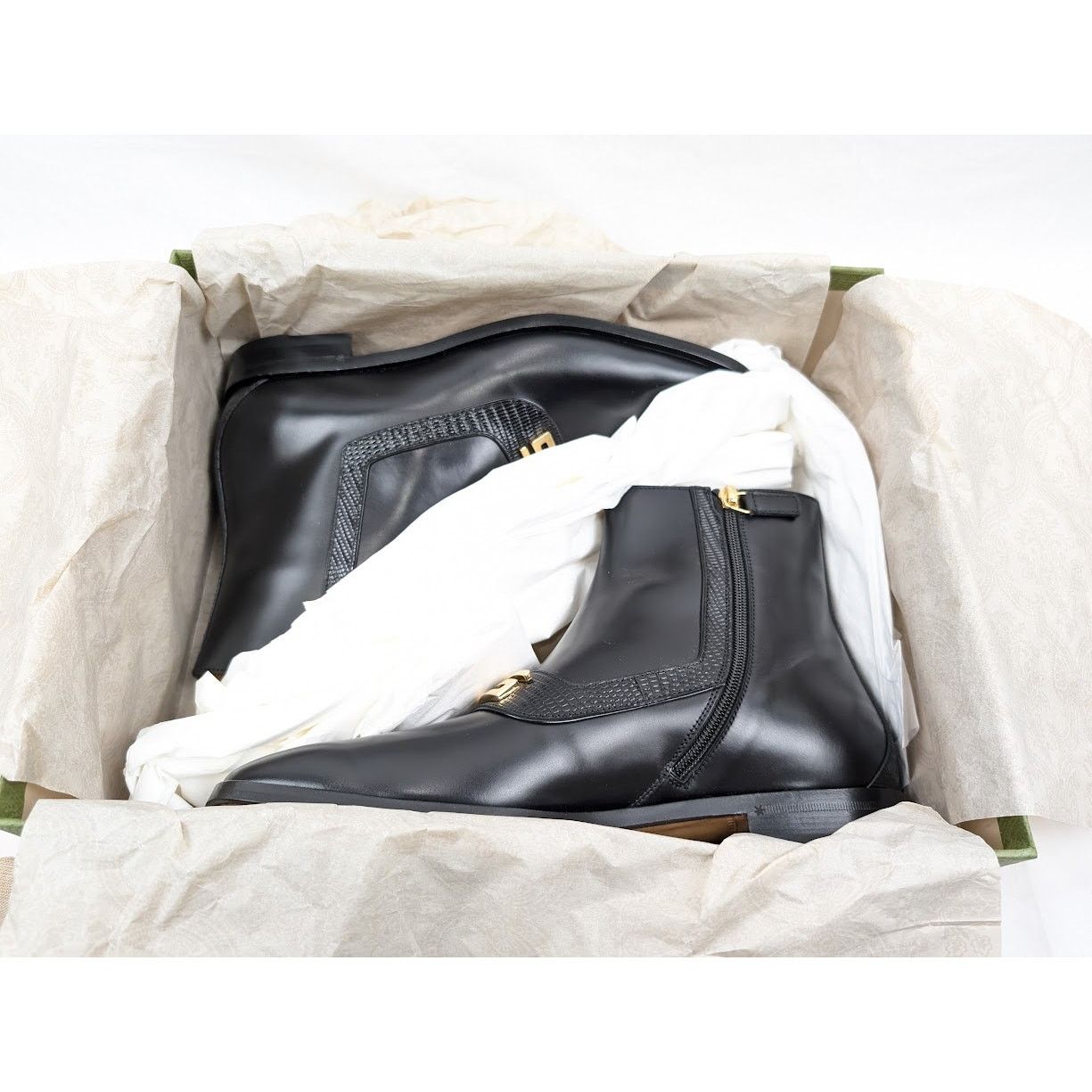 Gucci o1rshd1 Horse Calf Boots in Black Size US 10 / EU 43 - 22 Thumbnail