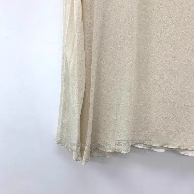 Brunello Cucinelli Brunello Cucinelli Beige Color Beaded Design Mulberry Silk Size M / US 6-8 / IT 42-44 - 4 Thumbnail