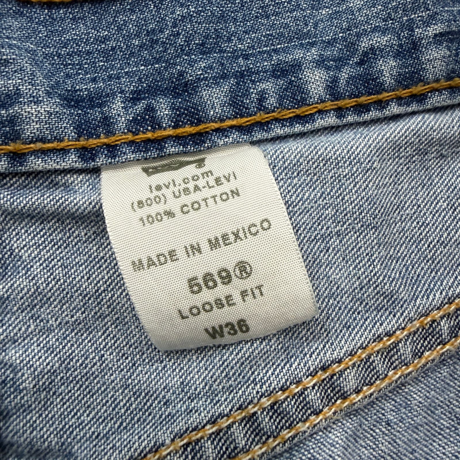 Levi's Vintage Levis 569 Jean Shorts Men's 36 Blue 10" Inseam Denim Size US 36 / EU 52 - 3 Thumbnail