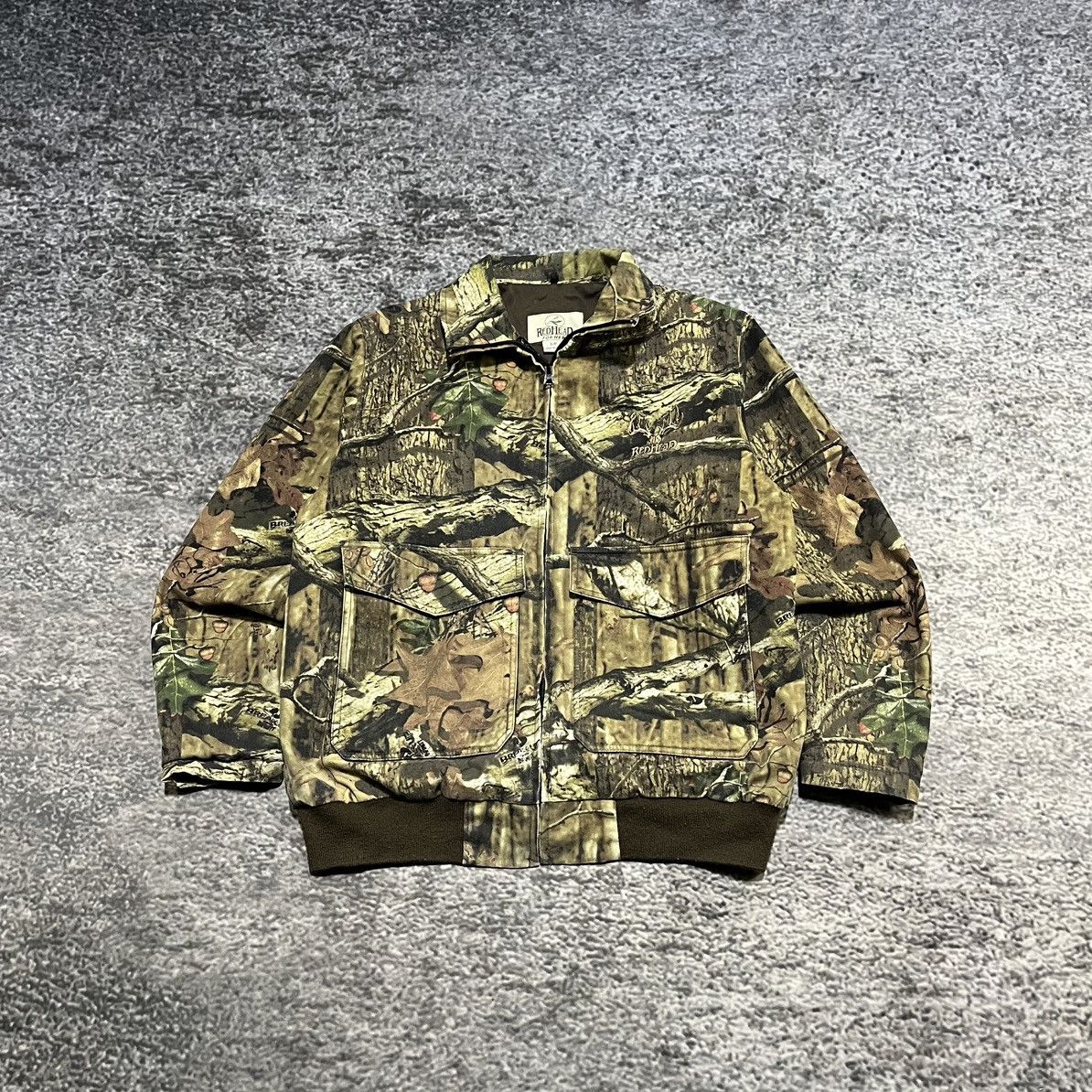 Mossy Oaks Vintage Y2K Redhead Mossy Oak Camo Bomber Jacket Small Size US S / EU 44-46 / 1 - 1 Thumbnail