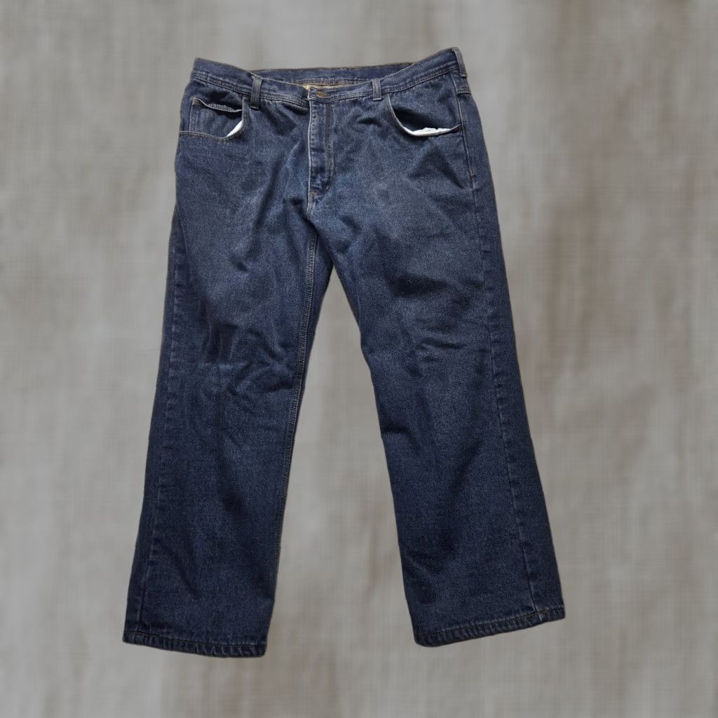 Vintage Key Jeans Men 40x30 Dark Blue Denim Lined Flannel Straight Size US 40 / EU 56 - 1 Thumbnail