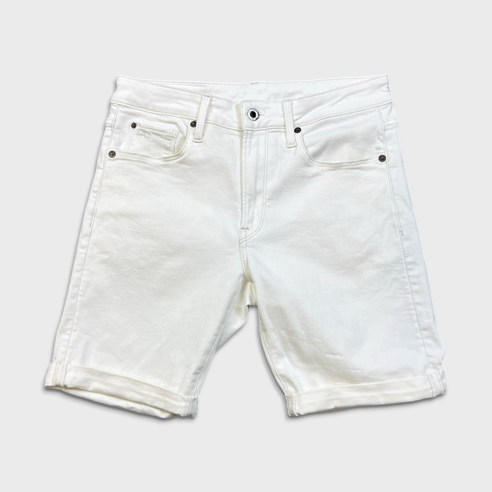 G-Star G Star Raw Jeans 3301 Slim Denim Shorts Taper Fit Pants Size US 31 - 1 Thumbnail