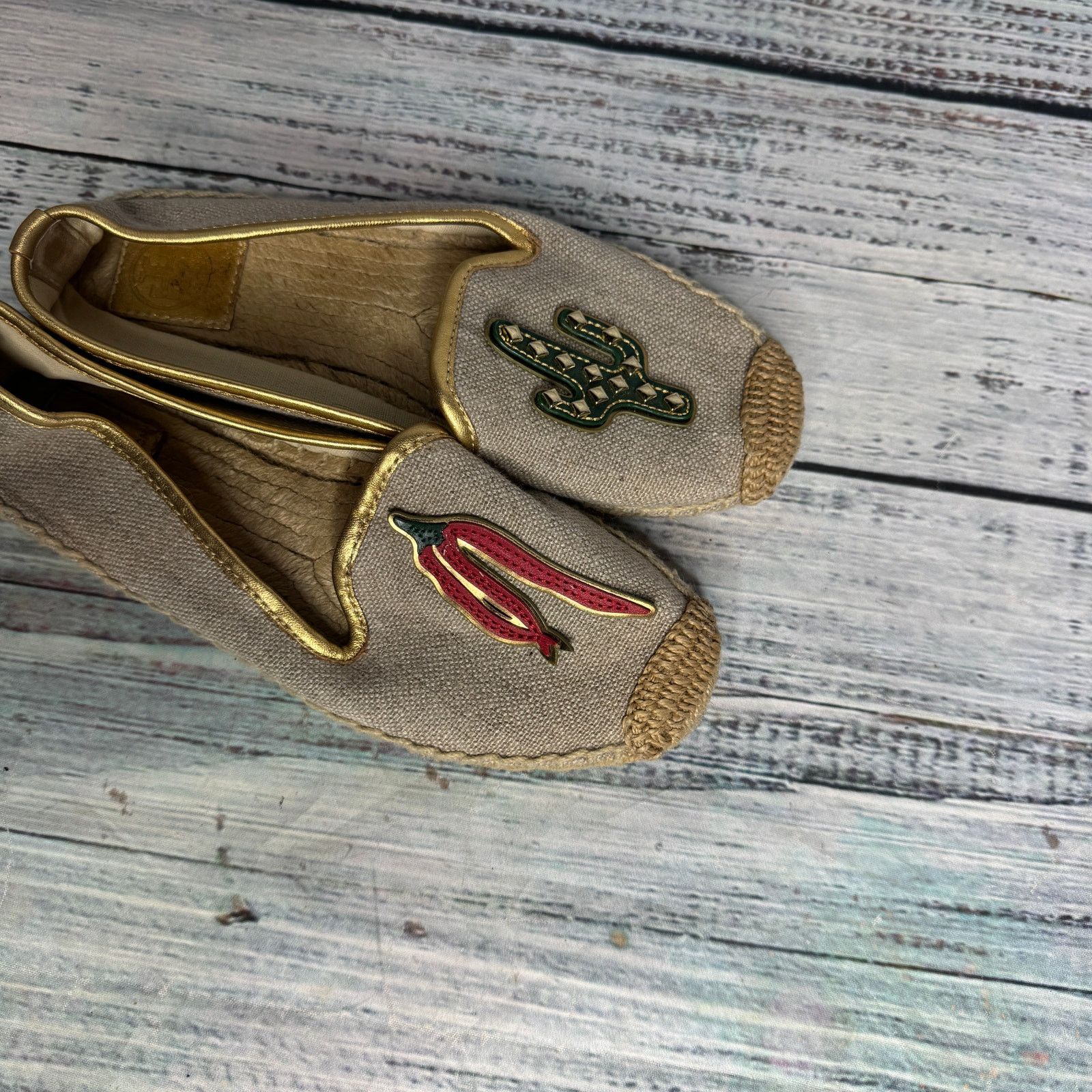 Tory Burch Tory Burch Sante Fe Cactus Chili Pepper Cactus Espadrille 6 Size US 6 / IT 36 - 3 Thumbnail