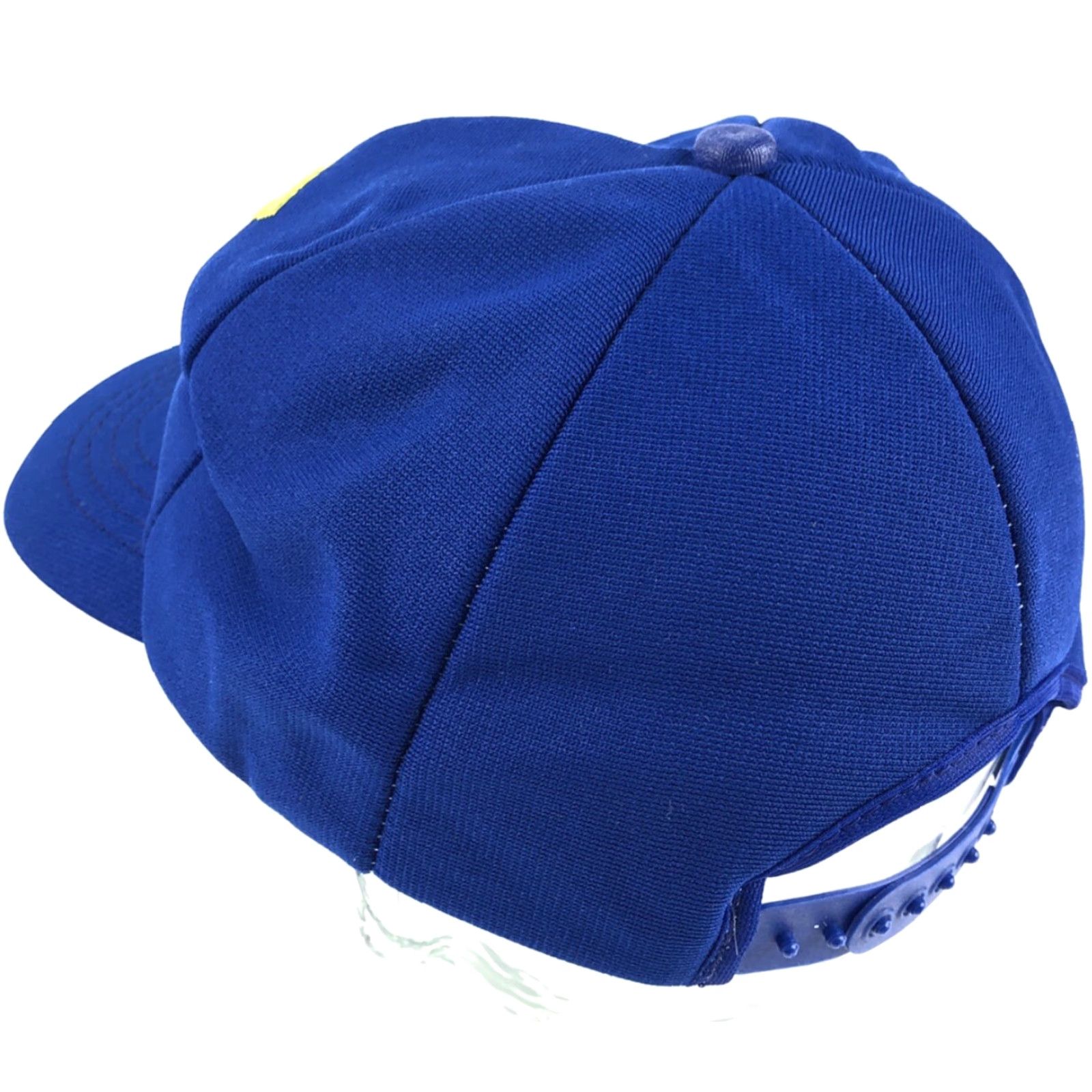 Vintage VINTAGE Trucker Hat Cap Snapback Blue Yellow USA 80s Puffy Print Advertising WV Men One Size Adjustable Size ONE SIZE - 5 Thumbnail