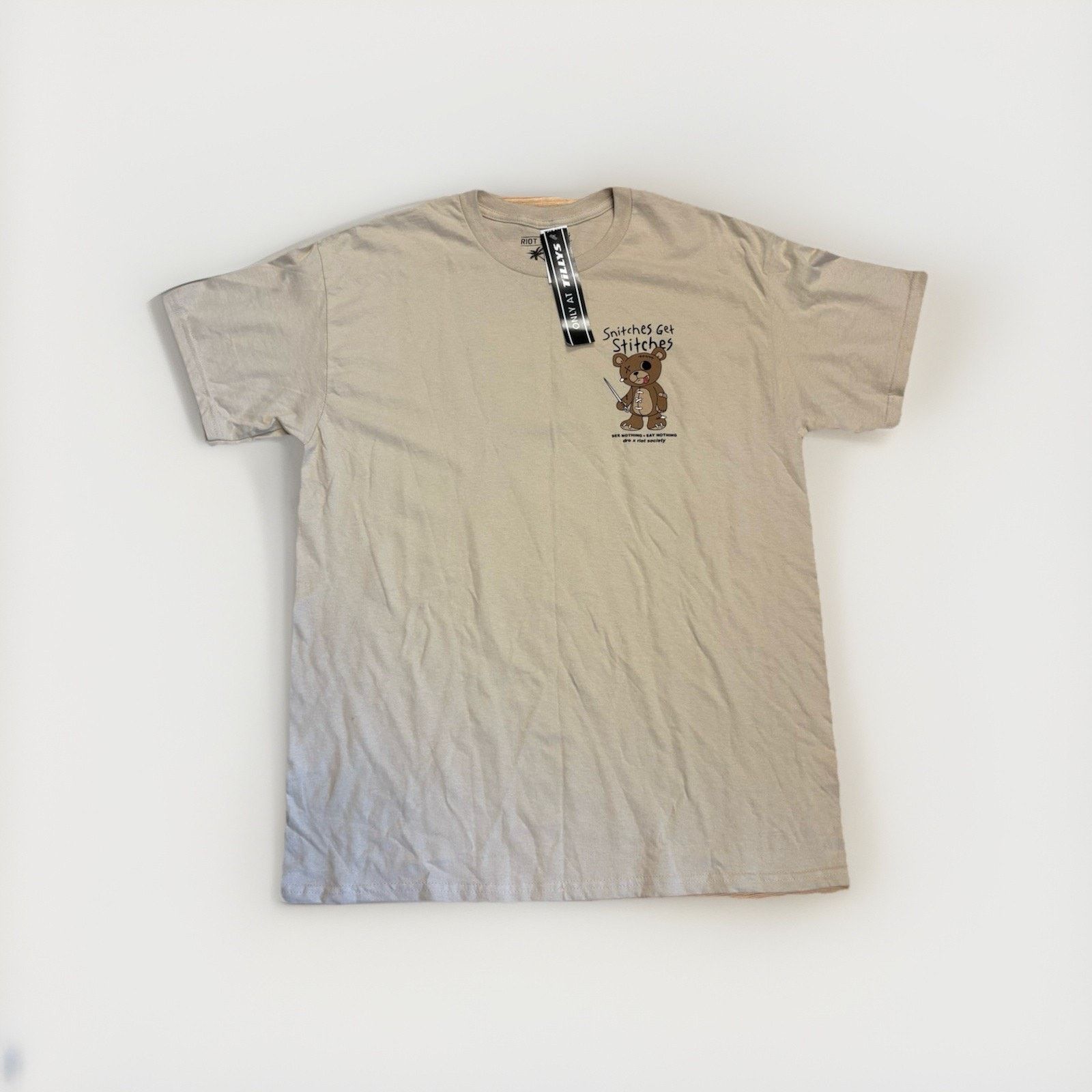 Riot Society Riot Society Mens's Crew Neck Tee Shirt Beige L NWT Size US L / EU 52-54 / 3 - 1 Thumbnail