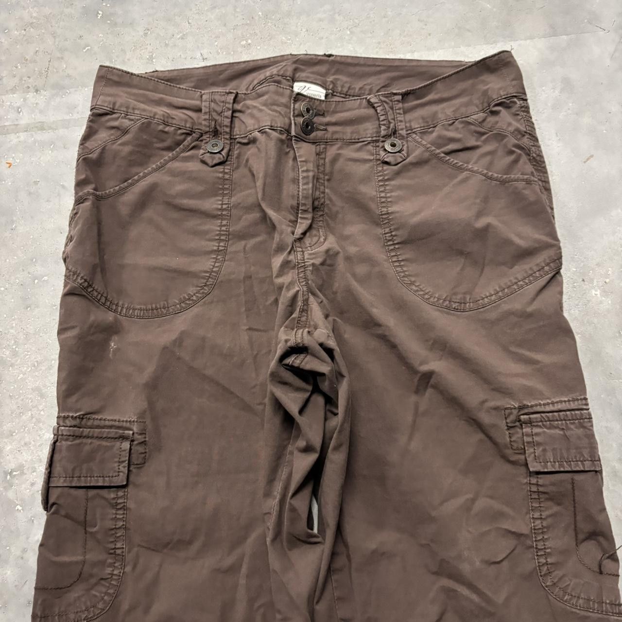 Japanese Brand × Vintage Crazy Vintage Y2K/2000s Brown Streetwear Skater Cargo Pants! Size US 32 / EU 48 - 5 Thumbnail