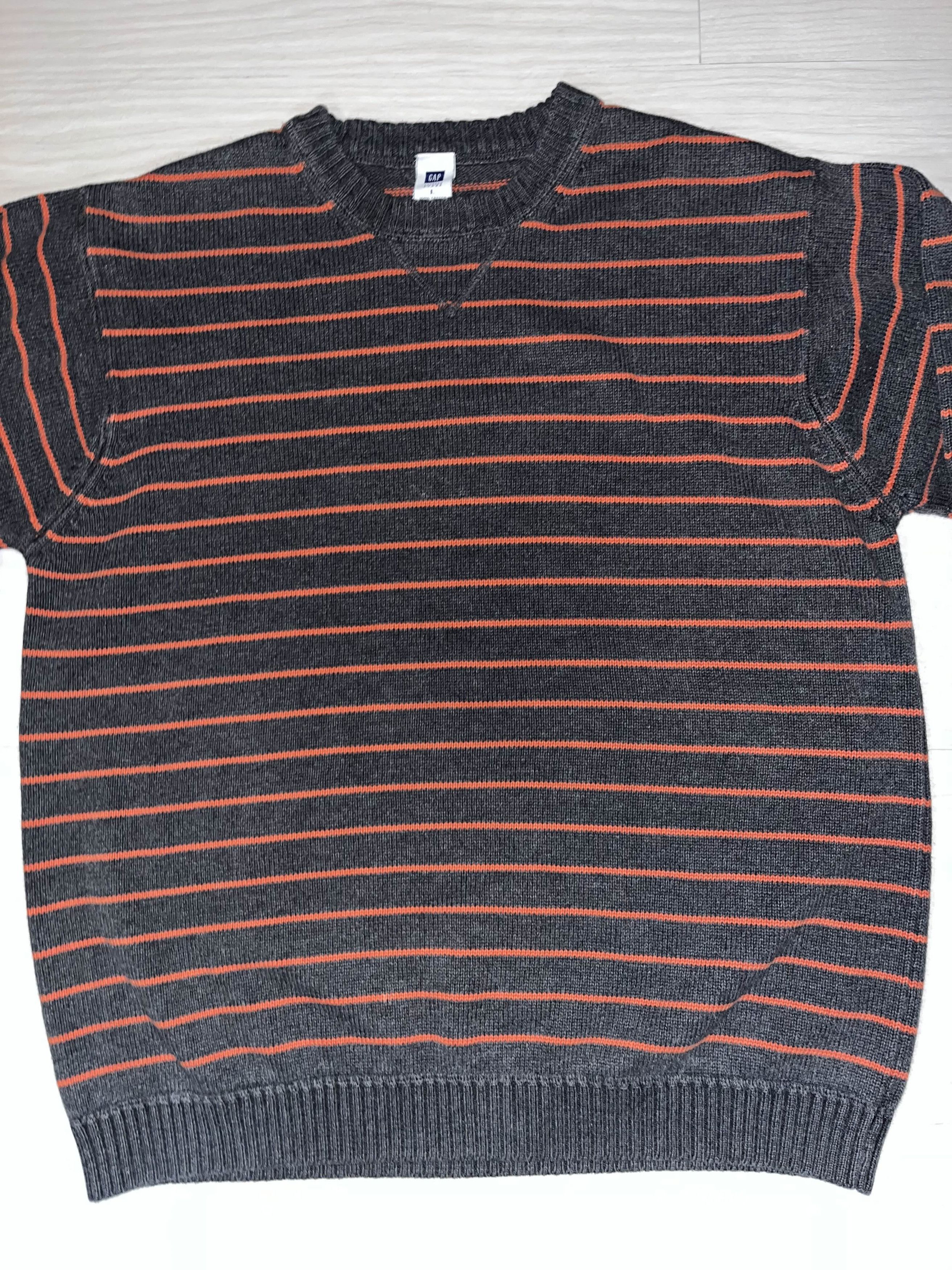Gap × Vintage Gray Striped GAP Knit Sweater Size US L / EU 52-54 / 3 - 3 Thumbnail