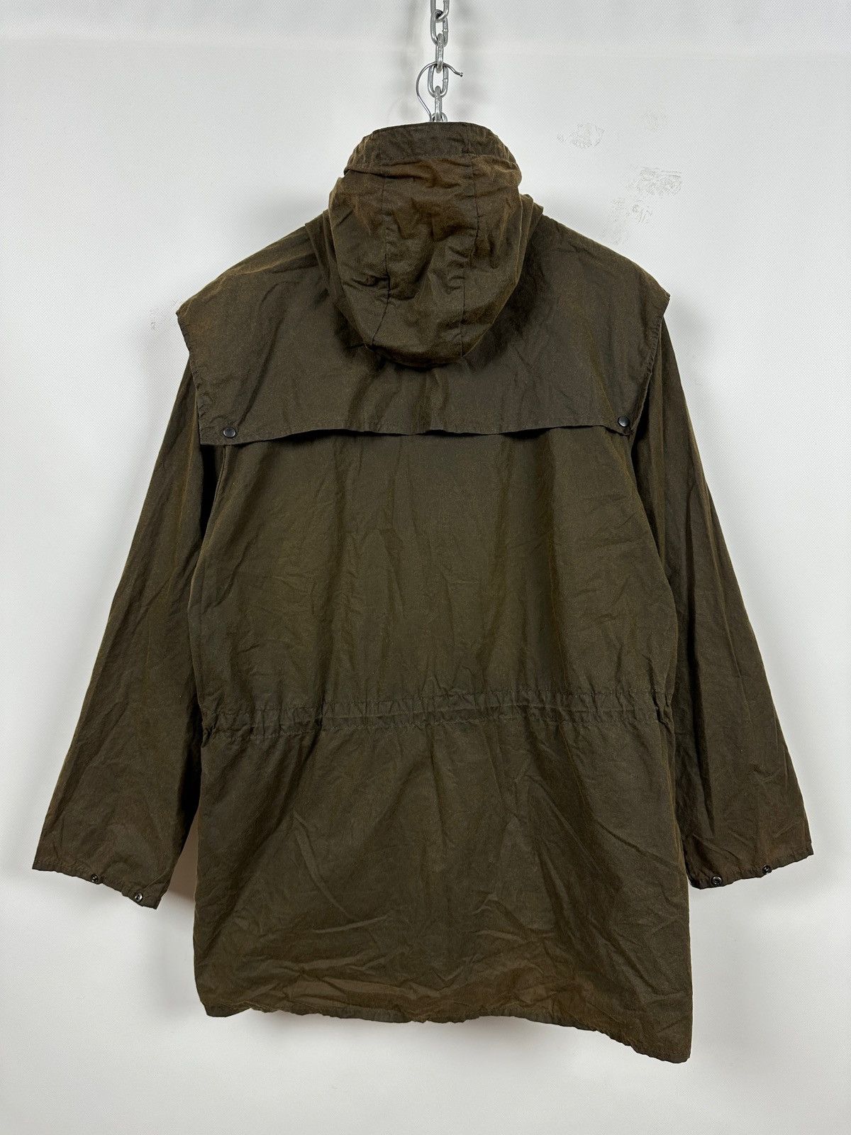 Barbour Vintage Barbour Waxed Durham Olive Green Coat Jacket Size US M / EU 48-50 / 2 - 2 Thumbnail