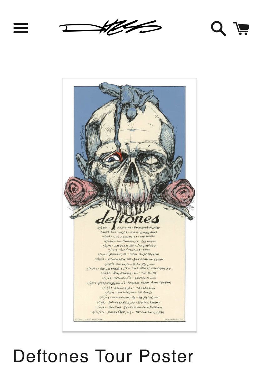 Band Tees Rare🔥Vintage Deftones Band Art Derek Hess Poison the Well Size US M / EU 48-50 / 2 - 15 Thumbnail