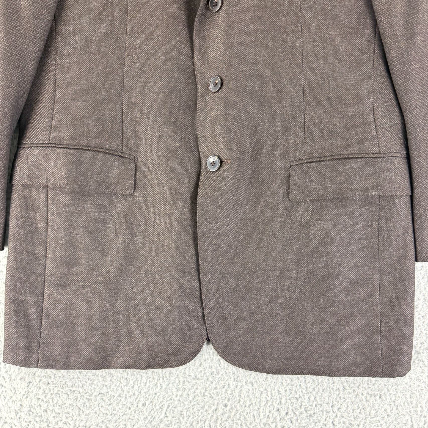 Ermenegildo Zegna Ermenegildo Zegna Blazer Mens Size 42 Brown 100% Wool Business Jacket Coat Suit Omit N/A Size 42R - 5 Thumbnail