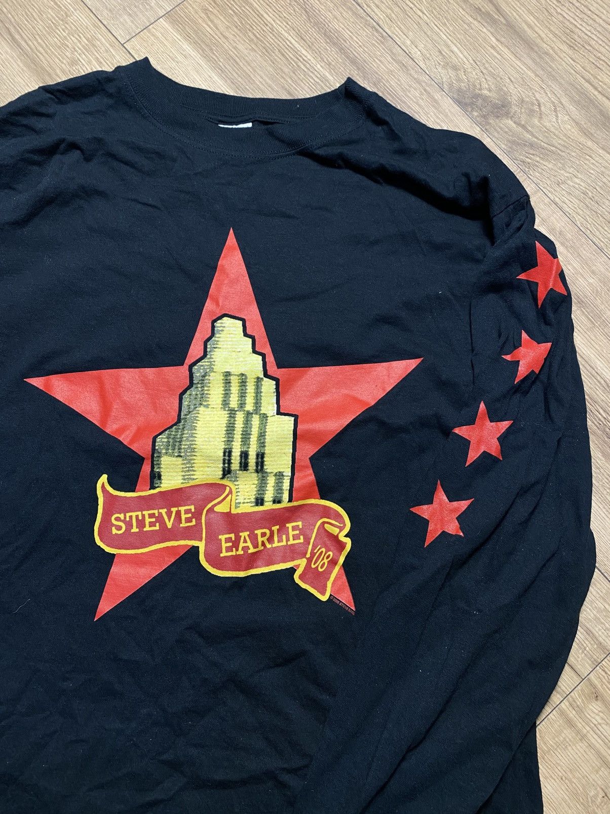 Anvil STEVE EARLE 2008 Long Sleeve Tour Shirt Anvil Sz-L Size US L / EU 52-54 / 3 - 2 Thumbnail